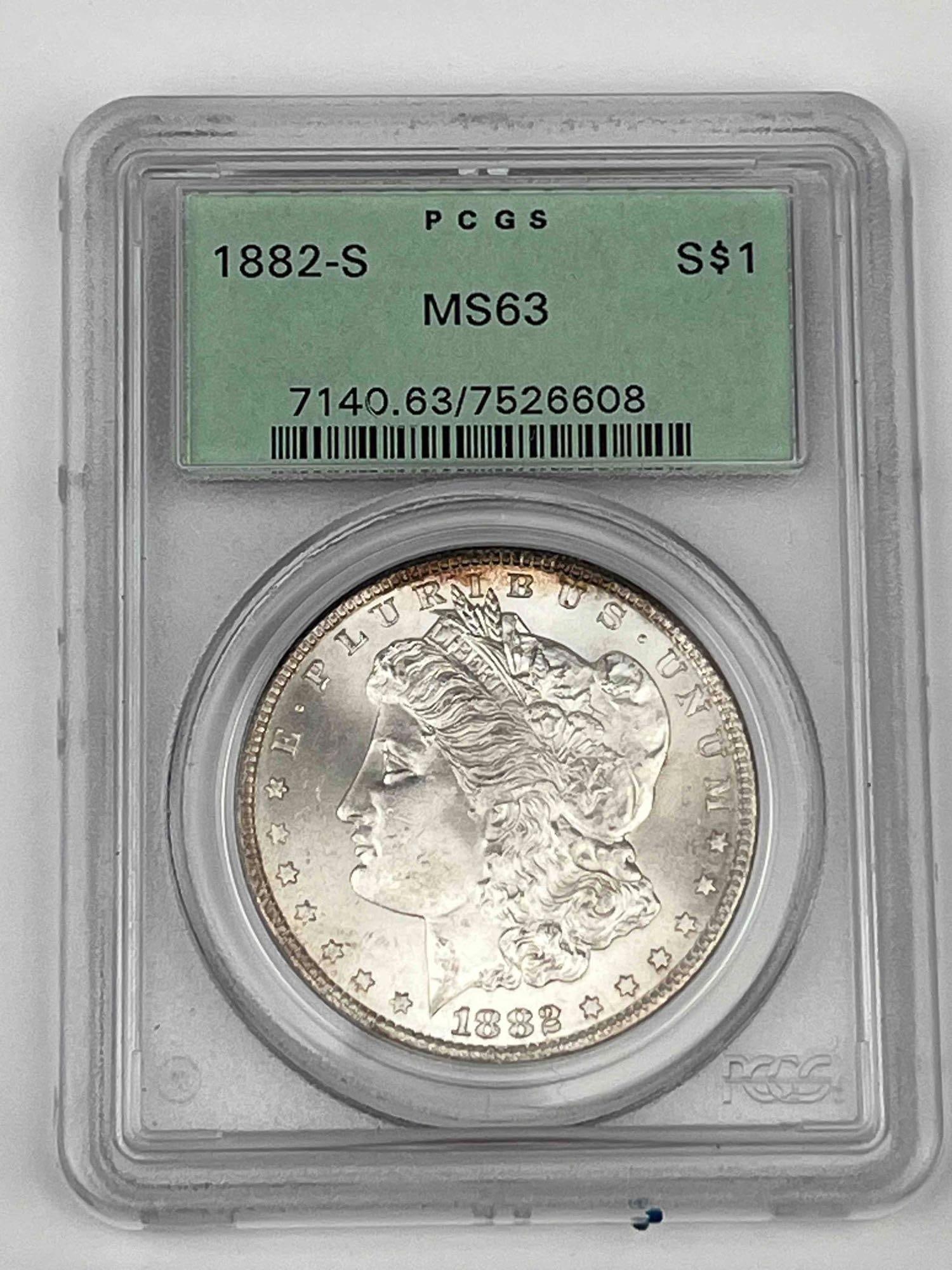 1882 S Morgan Silver Dollar MS63 PCGS (1 of 3)