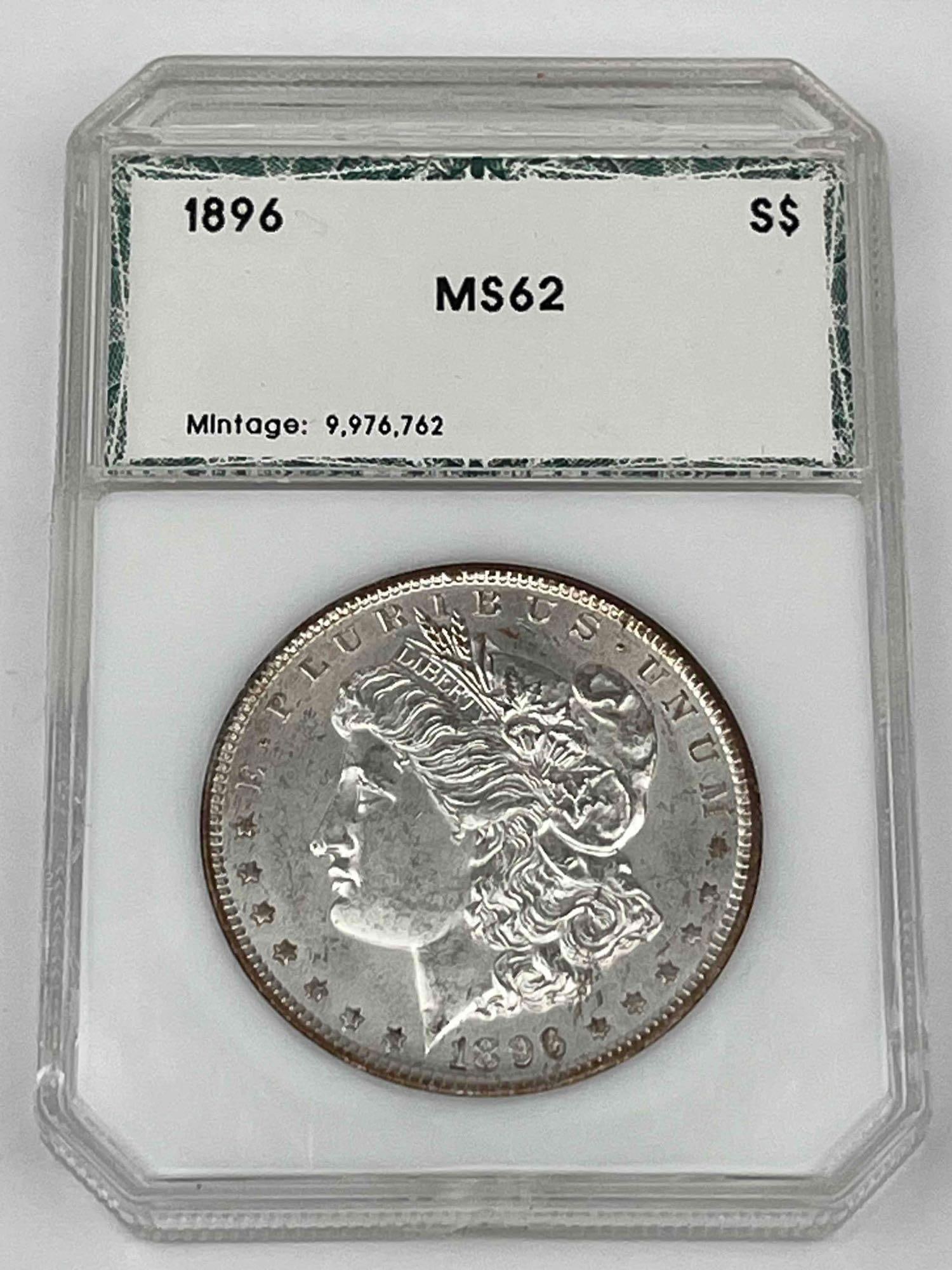 1896 Morgan Silver Dollar MS62 PCI (1 of 3)