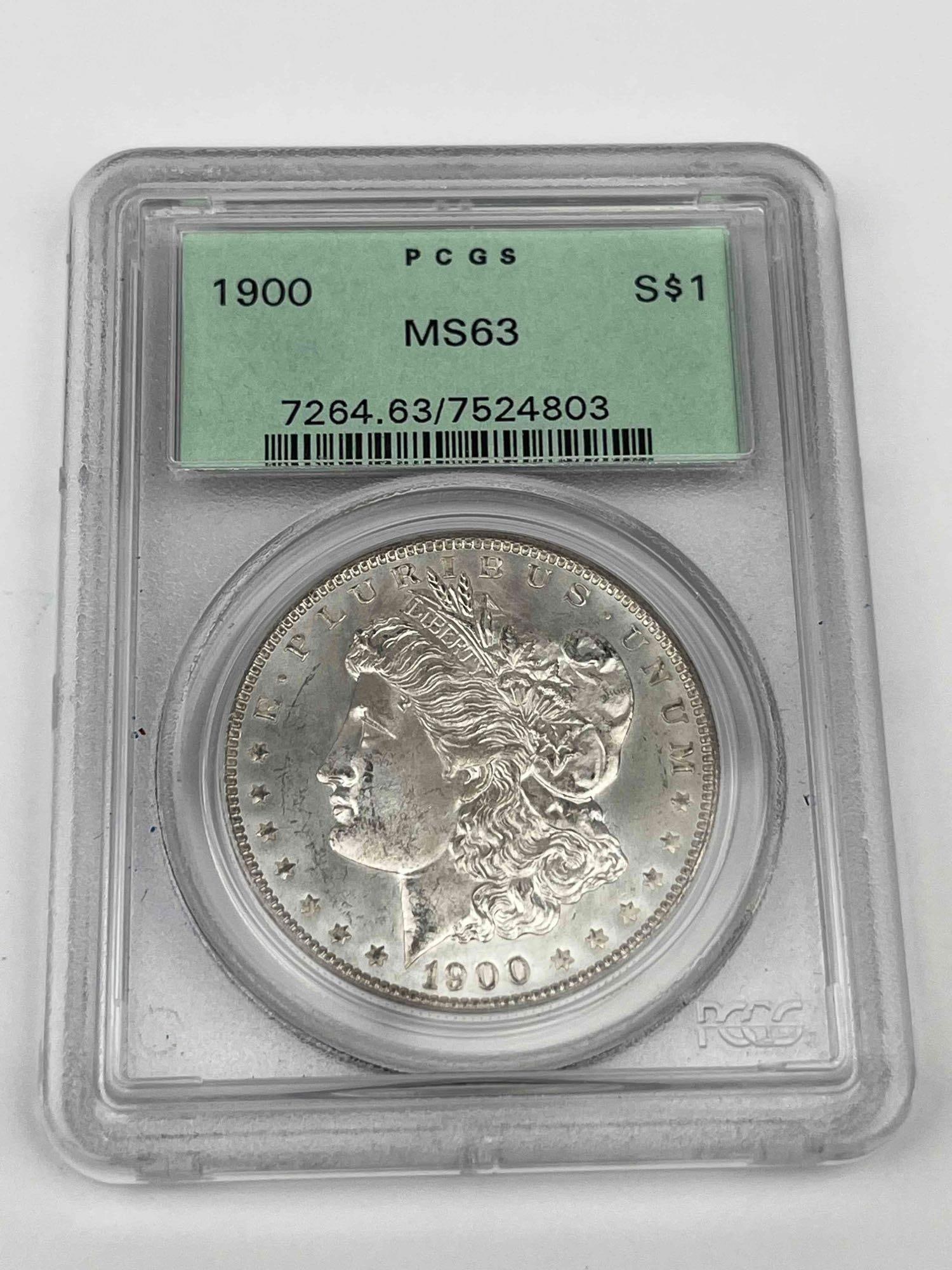 1900 Morgan Silver Dollar MS63 PCGS (1 of 3)