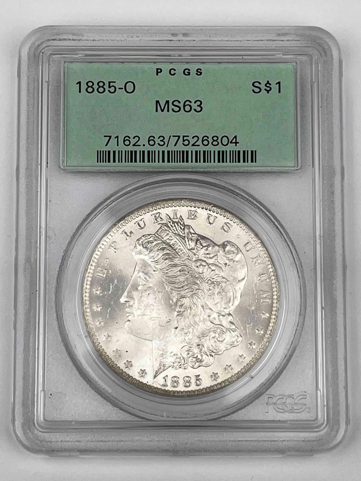 1885 O Morgan Silver Dollar MS63 PCGS (1 of 3)