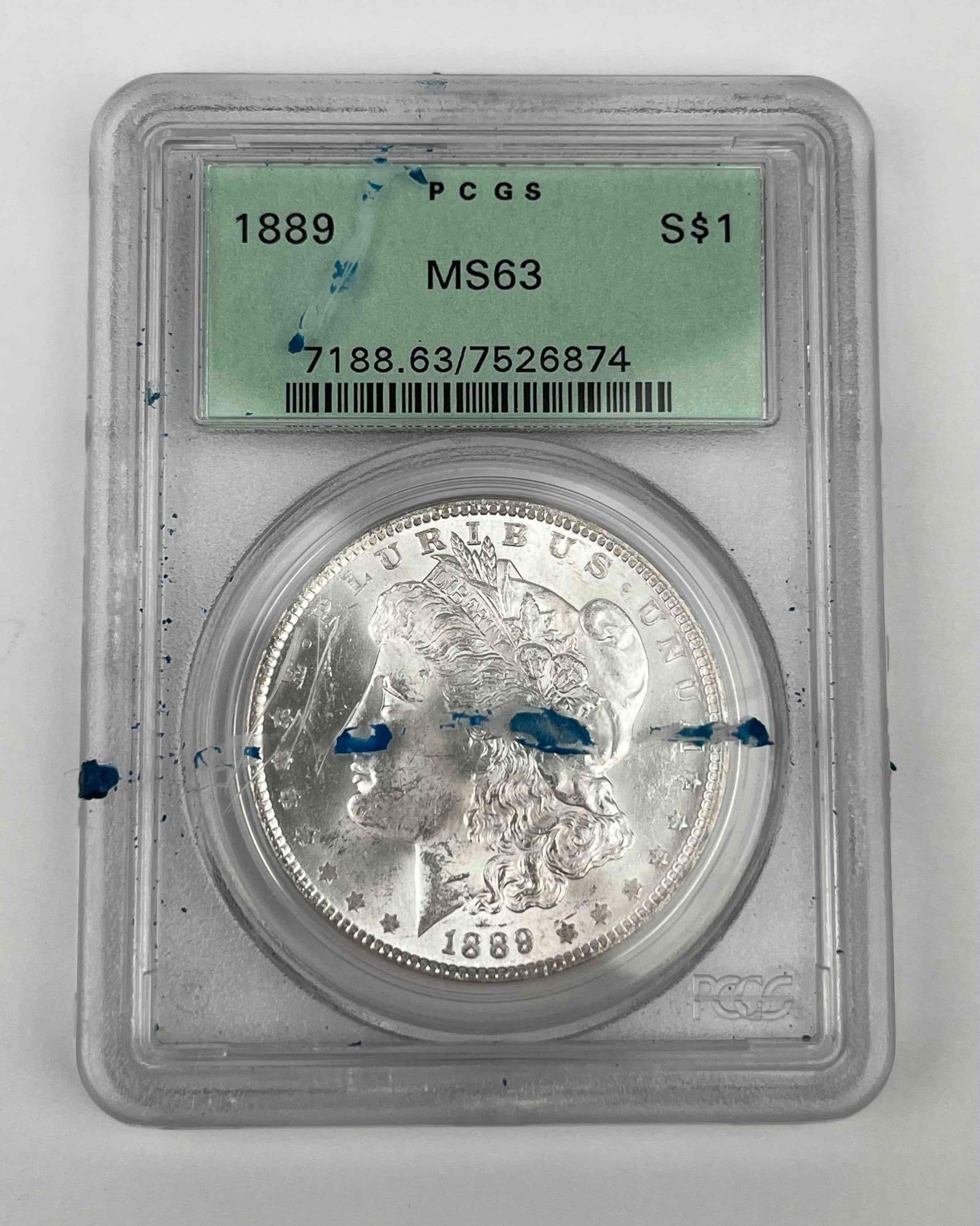 1889 Morgan Silver Dollar MS63 PCGS (1 of 3)