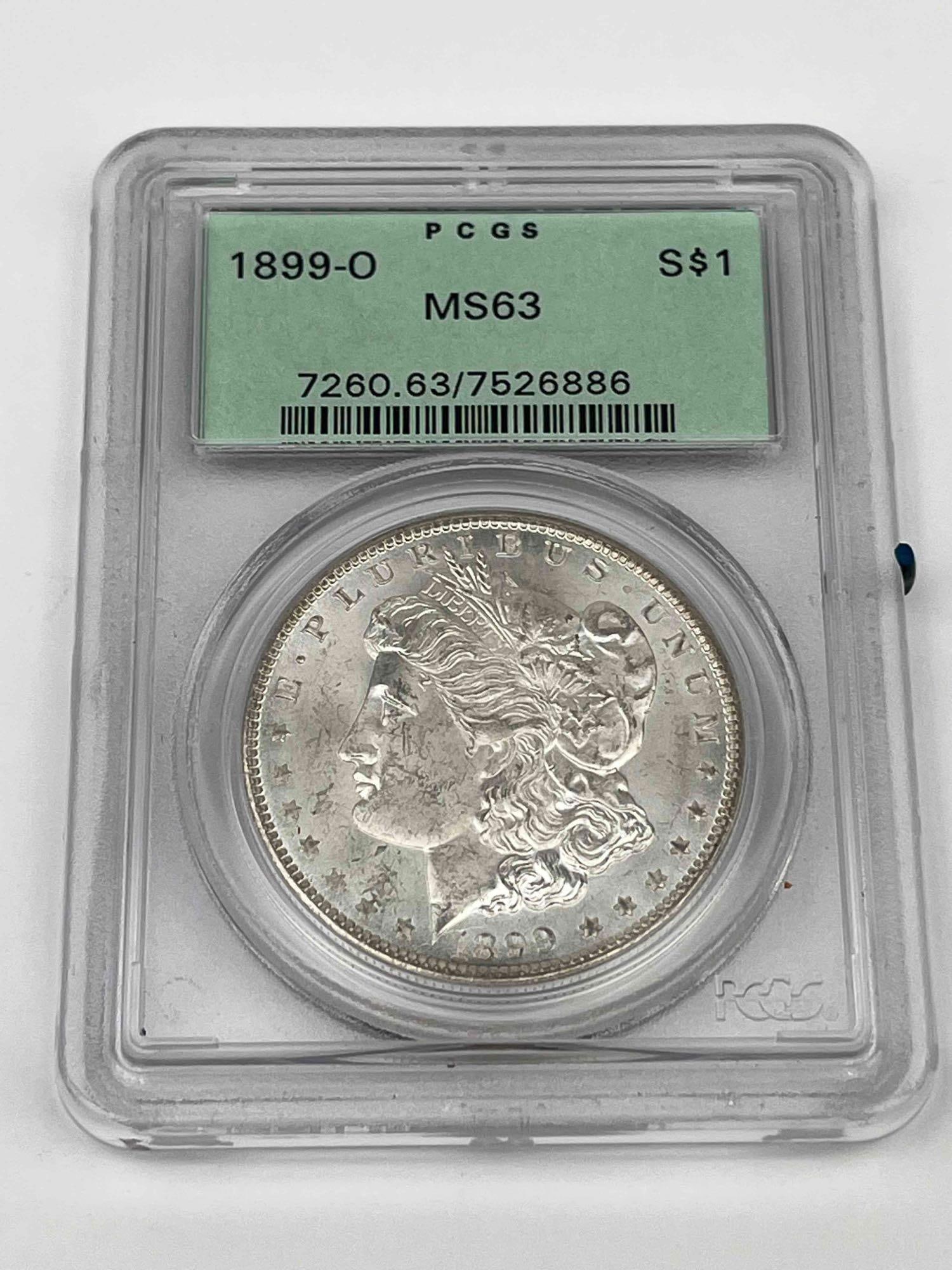 1899 O Morgan Silver Dollar MS63 PCGS (1 of 3)