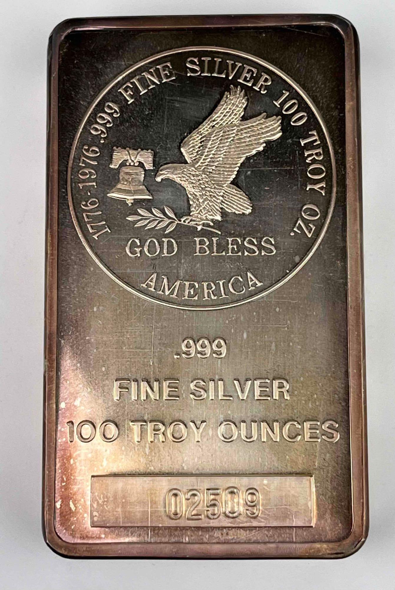 100 oz Silver Tri-State Refining and Investment Ingot Bar (1 of 3)