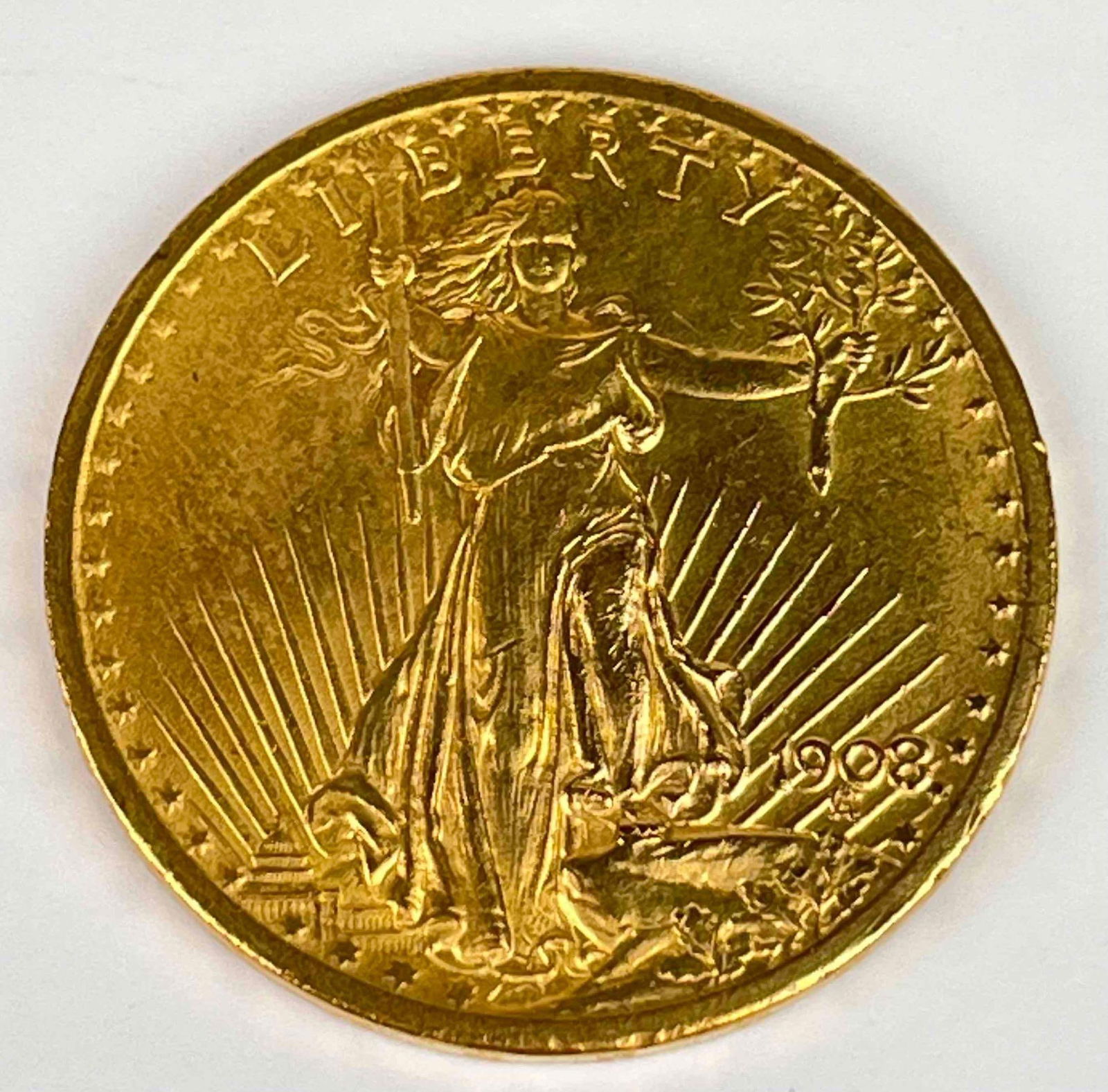 1908 $20 Saint-Gaudens Double Eagle (1 of 2)