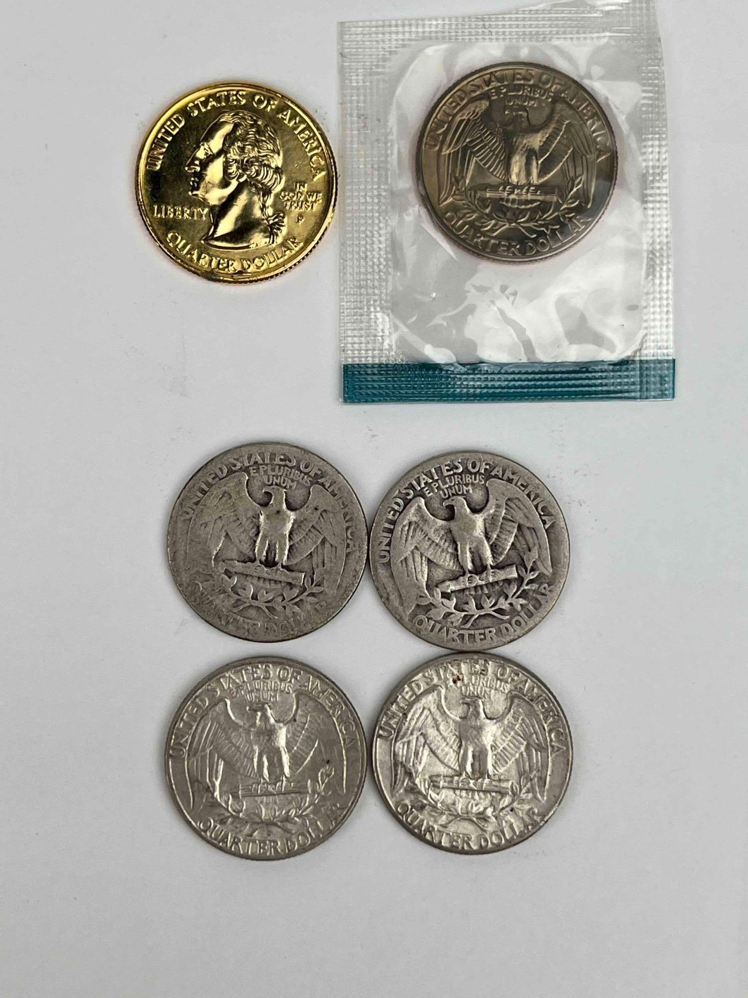 Lot of 6 Quaters - 4 Silver (1 of 2)
