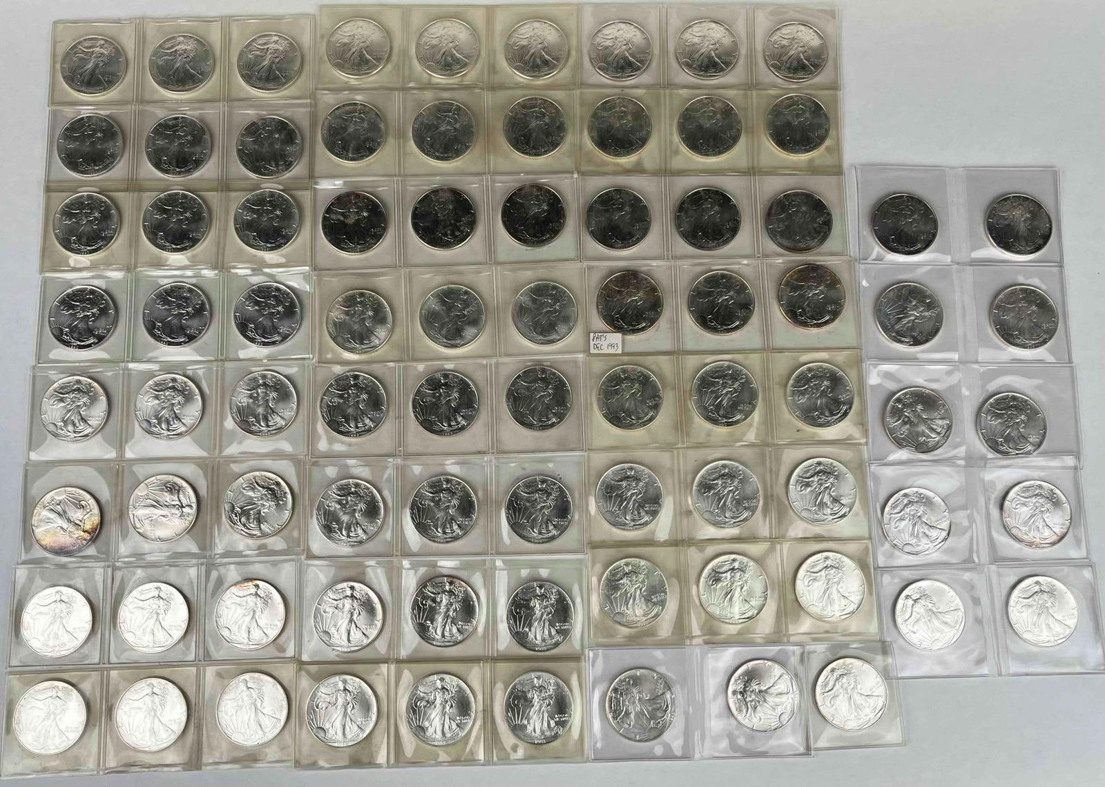 Lot of 82 Silver Walking Liberty Coins (1 of 2)