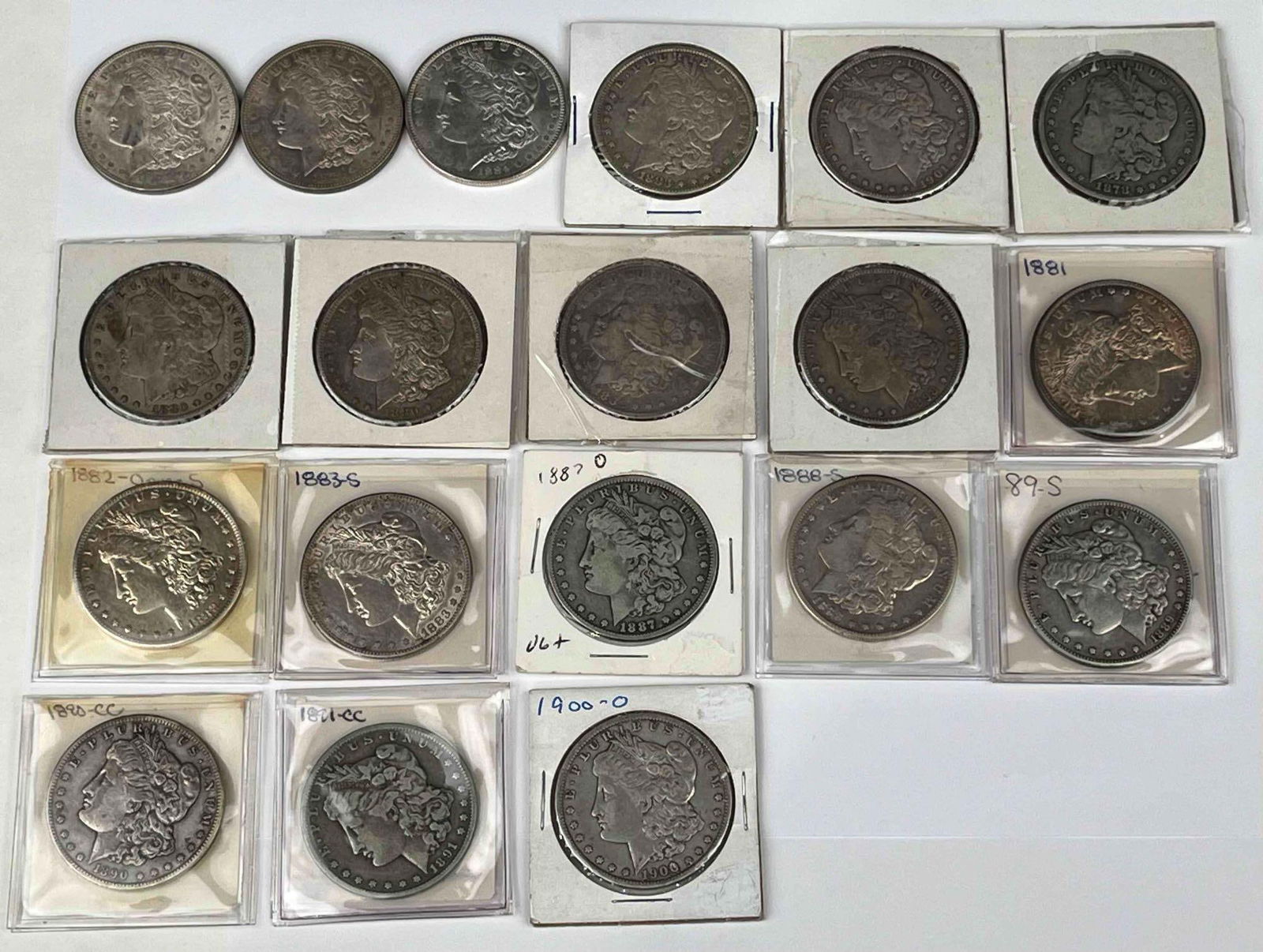 Lot of 19 Morgan Dollars, Mostly from the 1800s (1 of 5)