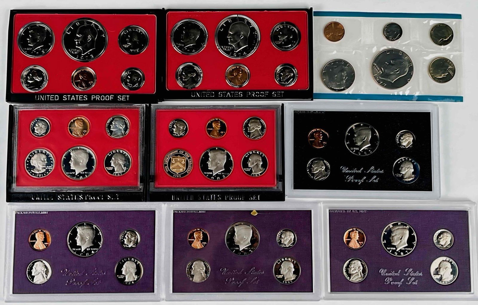 9 American Proof Sets (1 of 4)