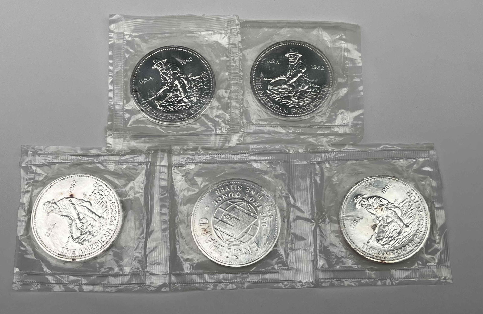 5 - Engelhard .999 Silver 1 Oz American Prospector Coins (1 of 3)