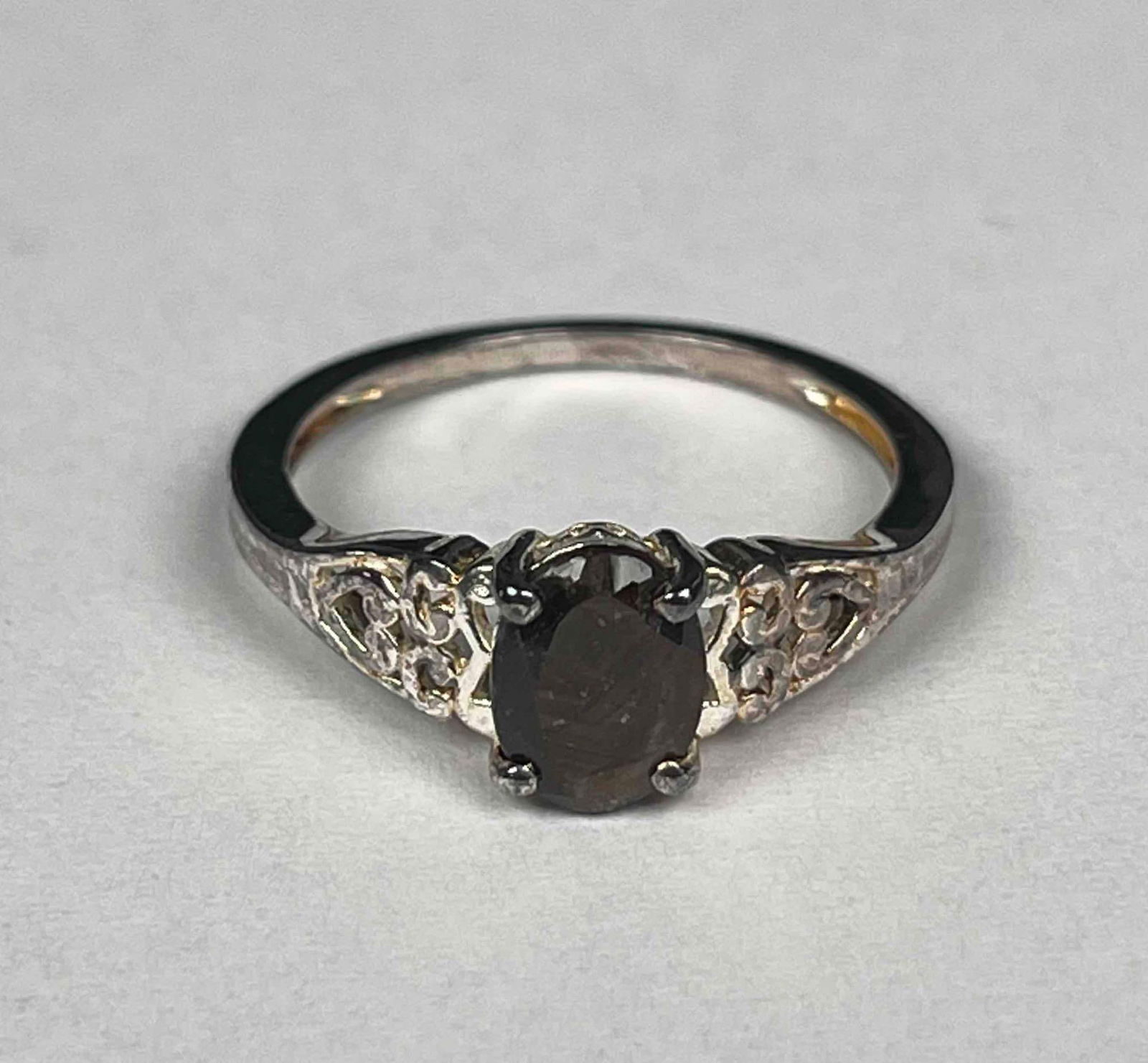 Chocolate Sapphire and Sterling Ring (1 of 3)