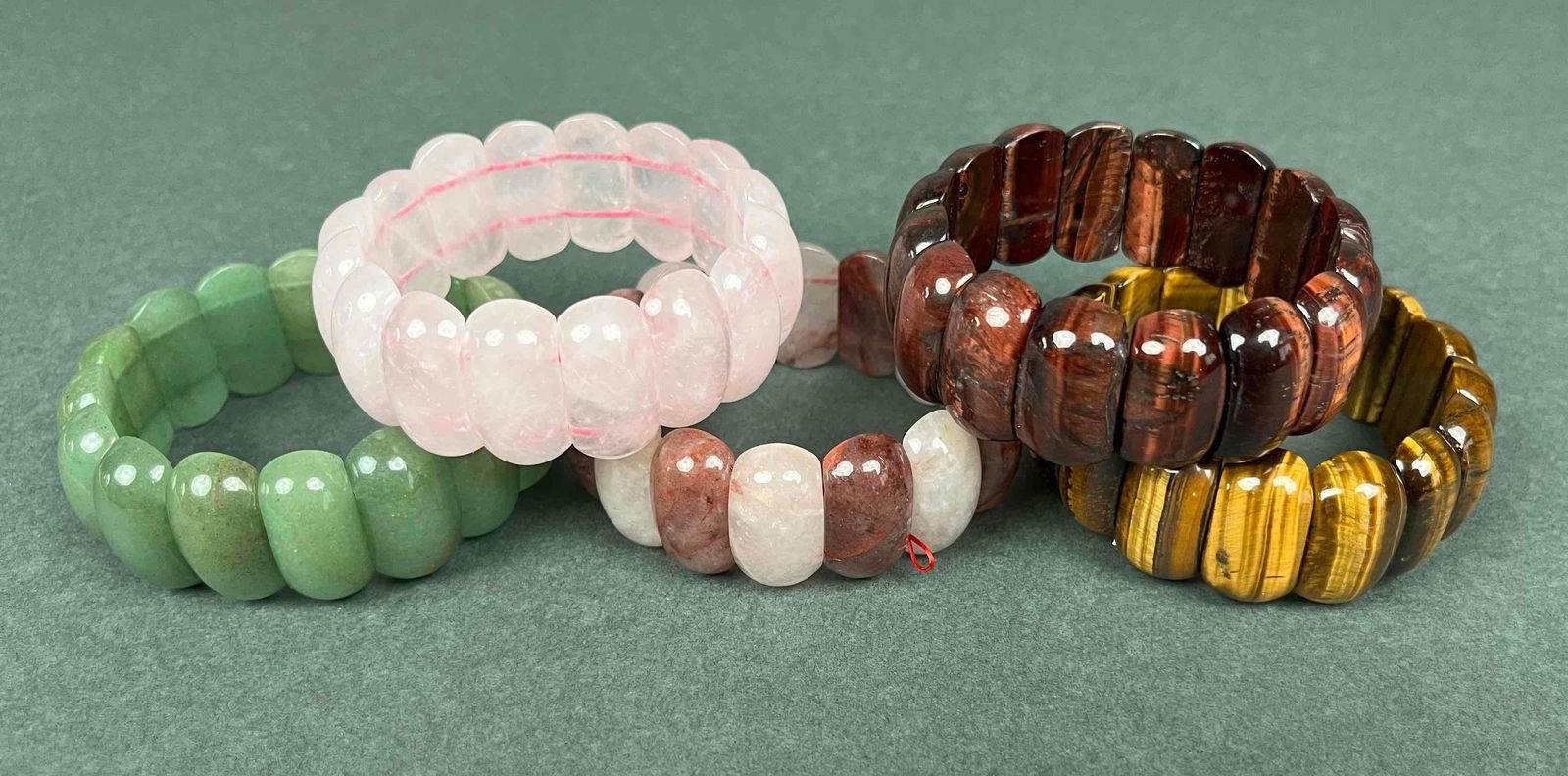 Lot of 5 Gemstone Beaded Bracelets (1 of 3)