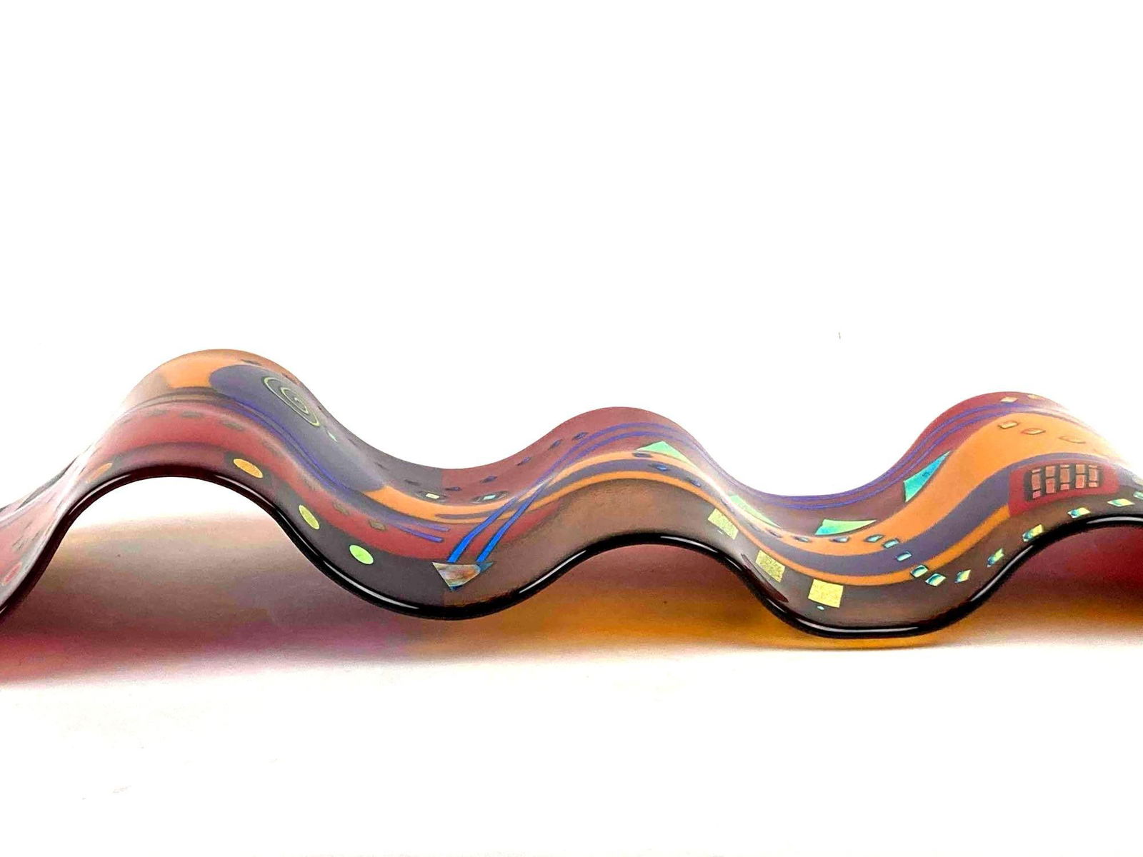 Long Abstract Fused Glass Panel (Michael and Laura Thompson) (1 of 10)