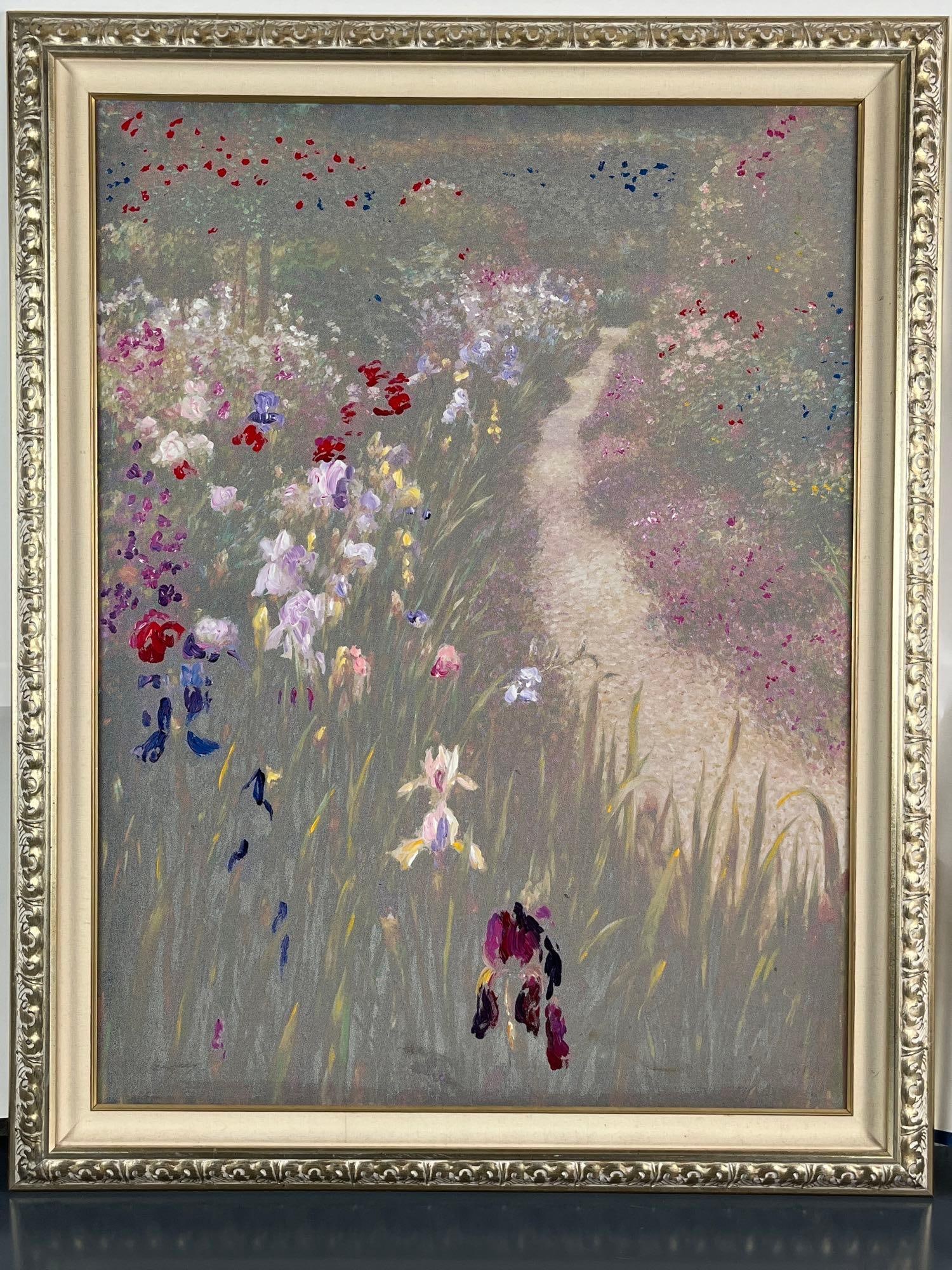 Greg Singley "Glorious Path": Greg Singley 1998 "Glorious Path" Painting. Giclee on canvas, signed and edition 13/95. A flora field surrounding a path. With a letter of authenticity by Art Leaders Gallery in West Bloomfiel