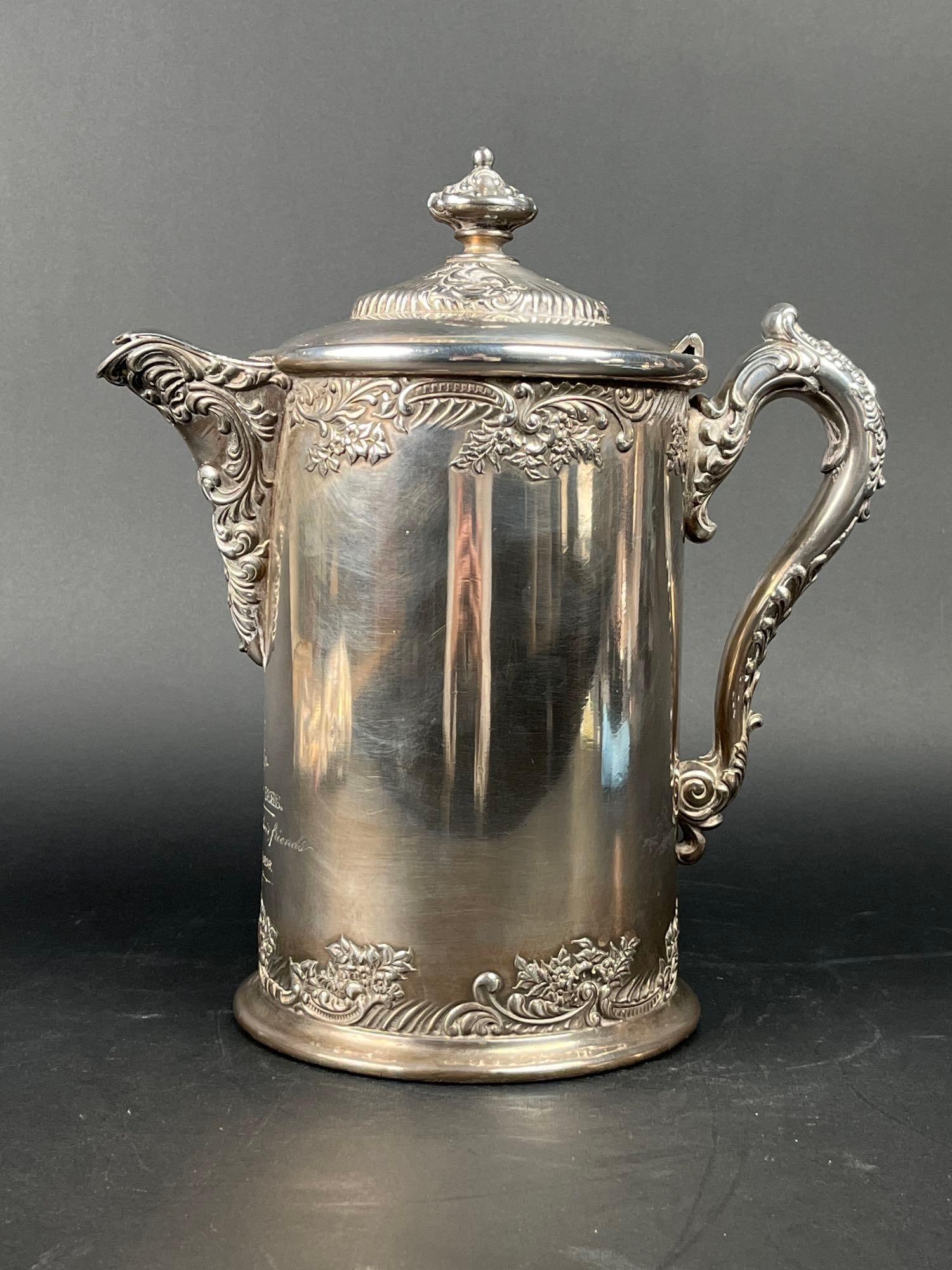 Derby Silver Company Quadruple Plate Silver Coffee Pot Auction