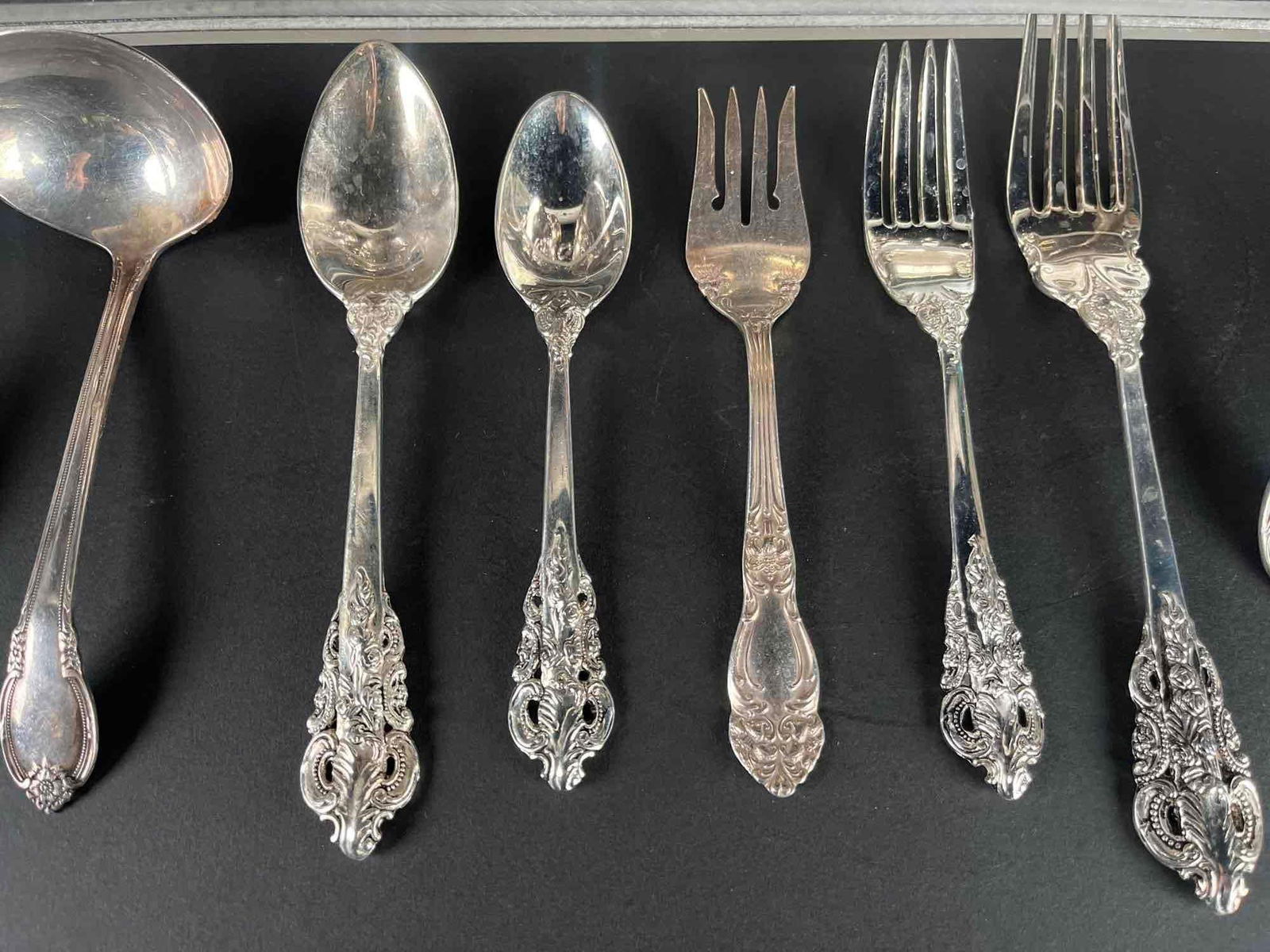 58 Piece Silver Plate Flatware Lot, Goddinger Baroque (1 of 10)