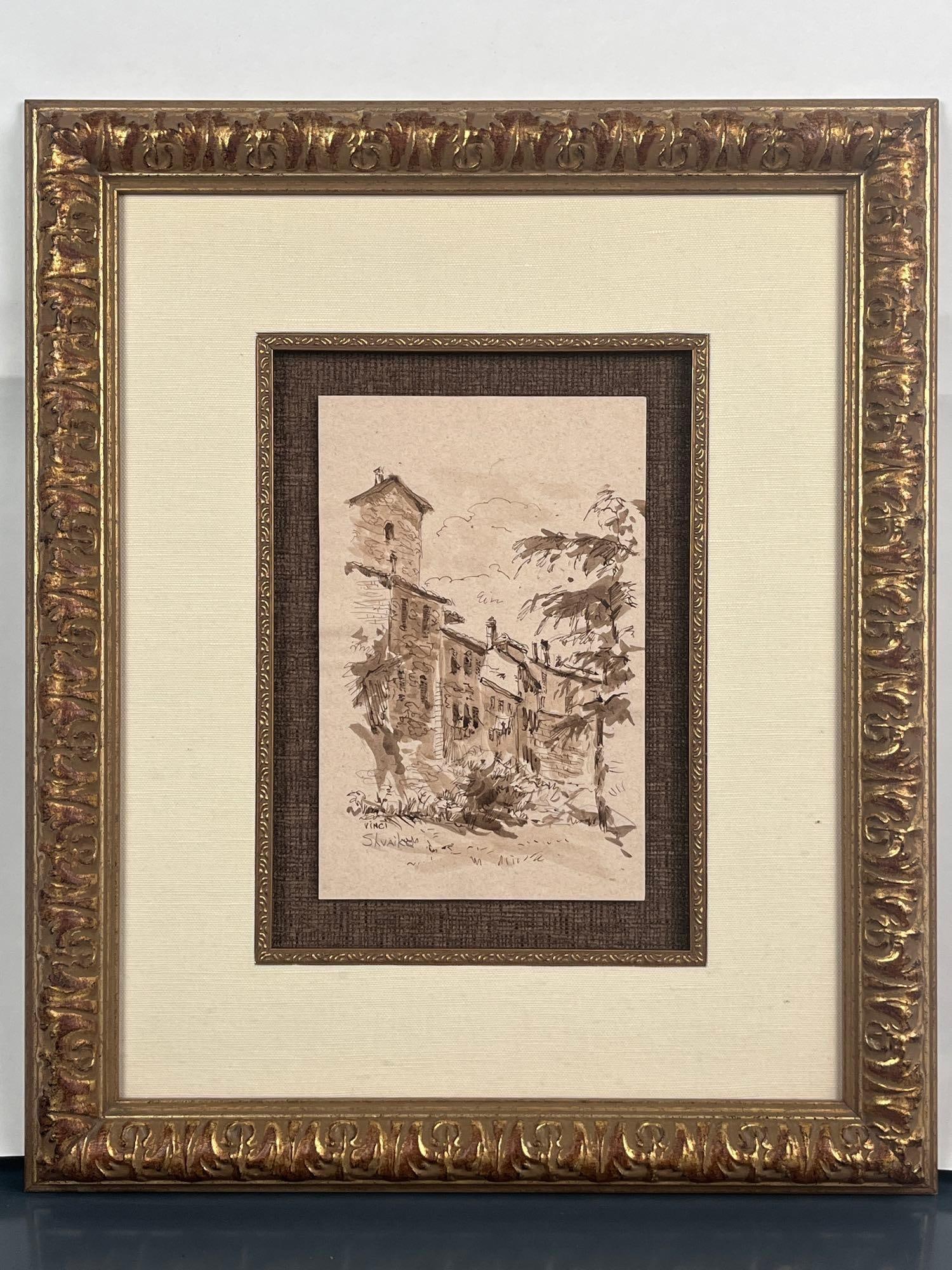 Shvaiko "Street in Vinci Italy" Drawing (1 of 9)