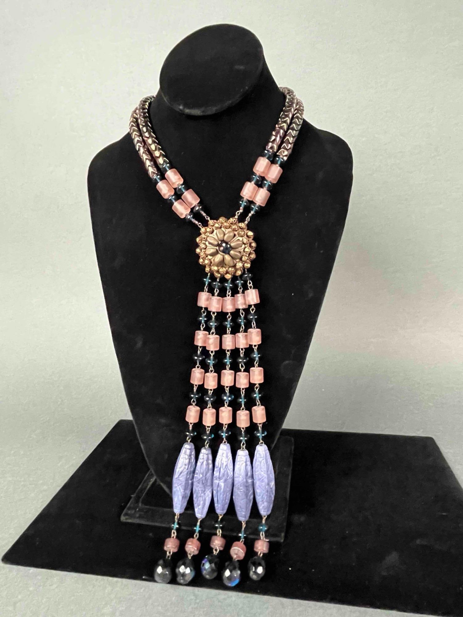 Beaded Tassel Necklace (1 of 9)