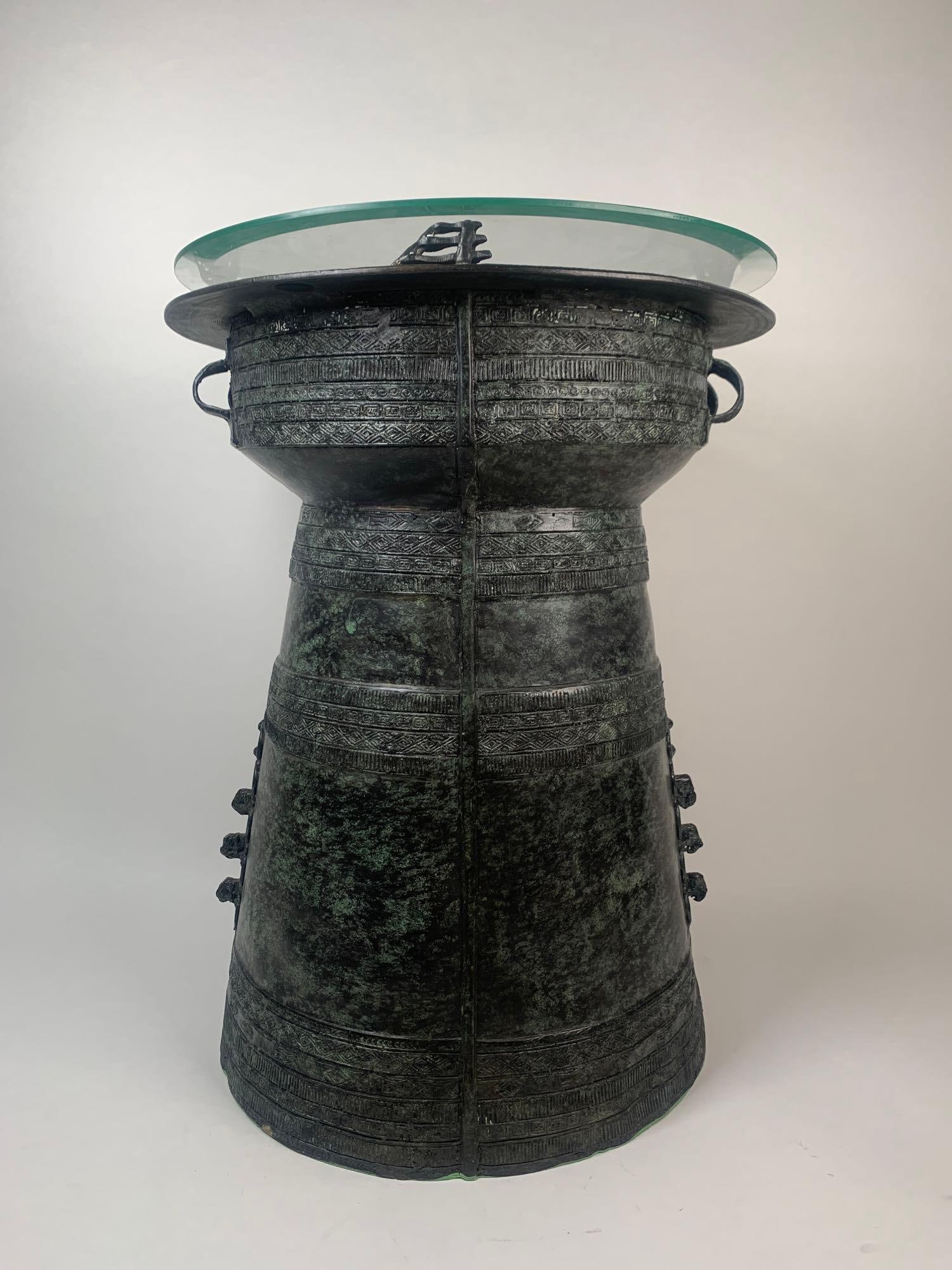 Southeast Asian Patinated Bronze Rain Drum Table (20th Century) (1 of 12)