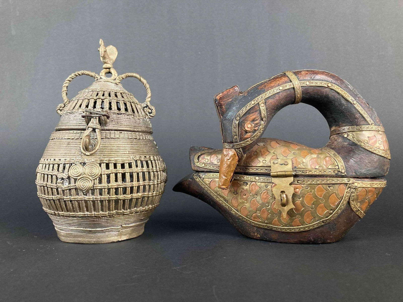 Pair of Folk Art Boxes (India) (1 of 12)