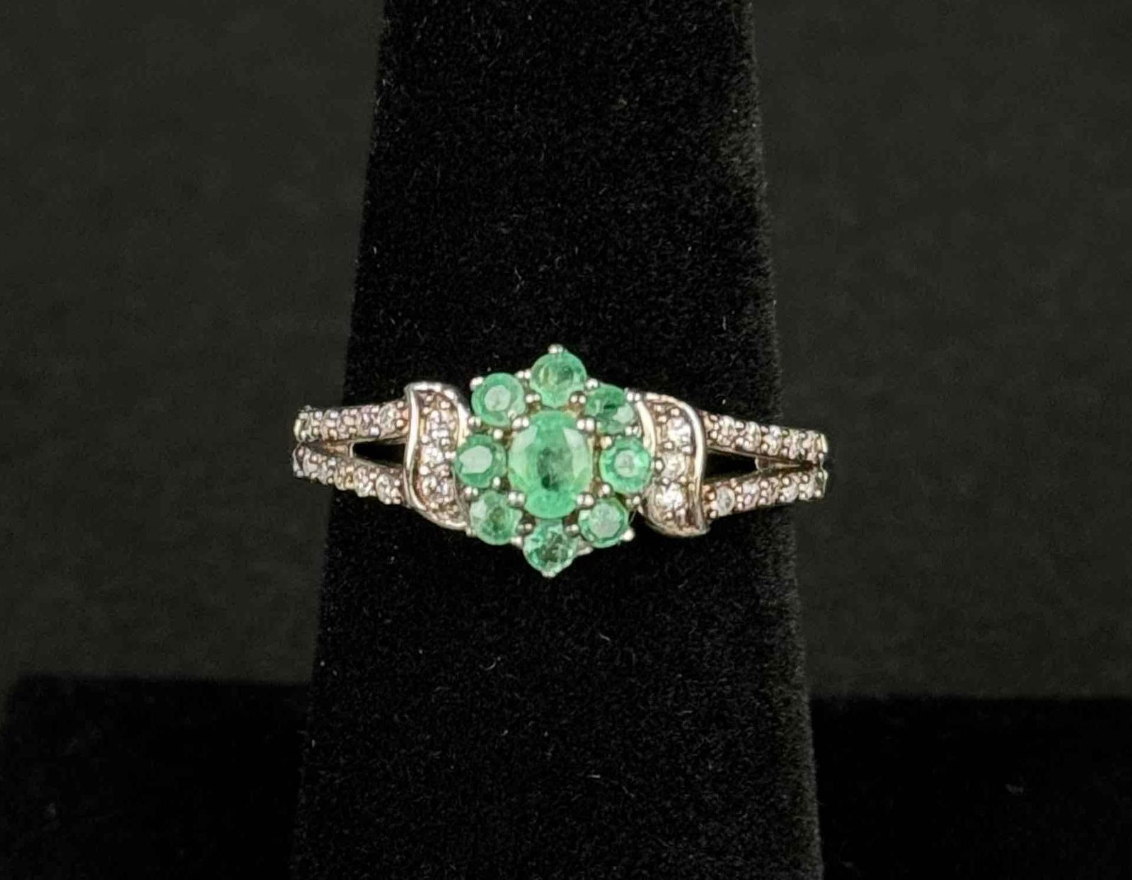 Kagem Zambian Emerald Ring (Platinum over Sterling Silver ) (1 of 5)