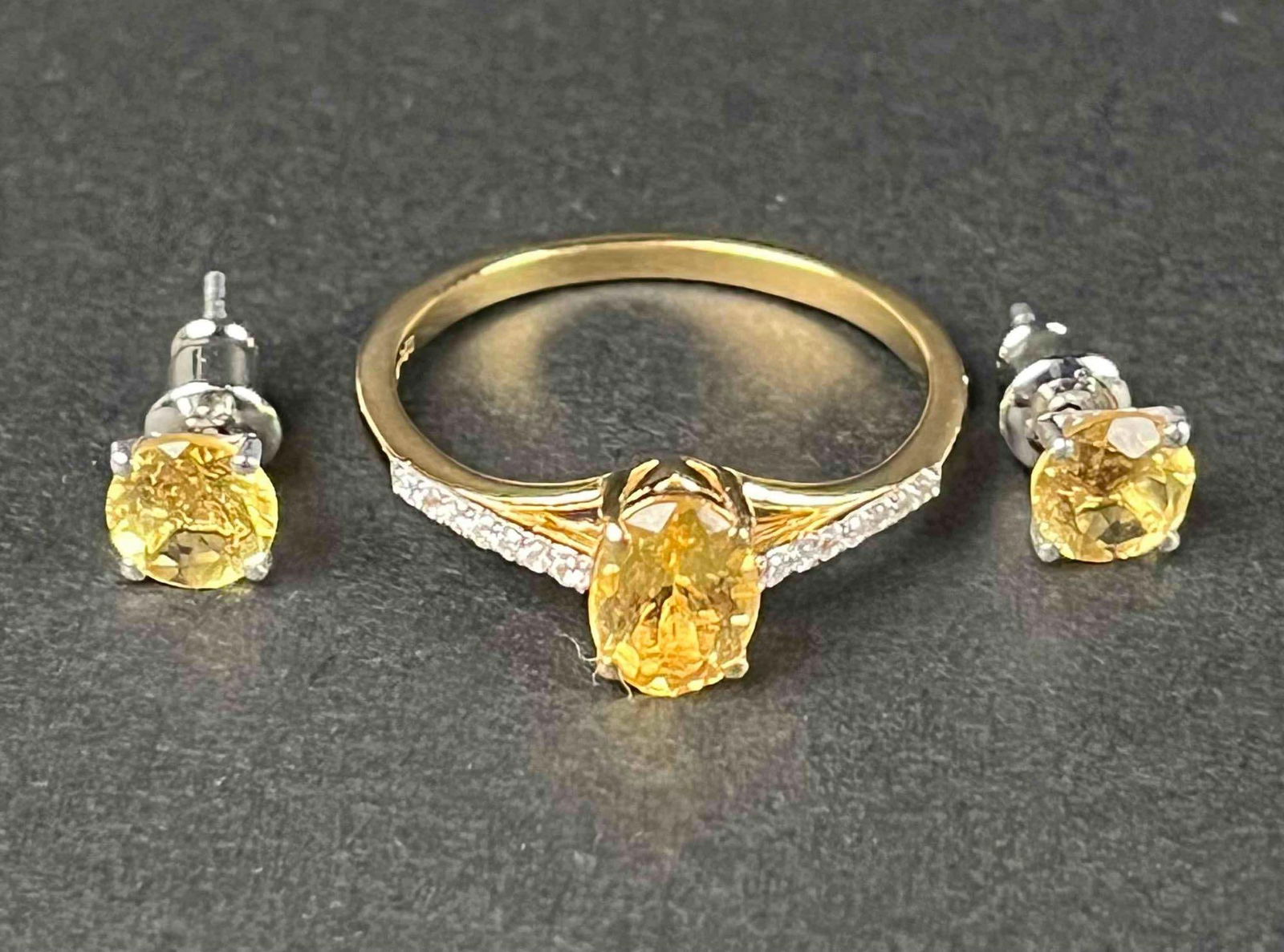 Premium Brazilian Heliodor Earrings and Ring (1 of 5)