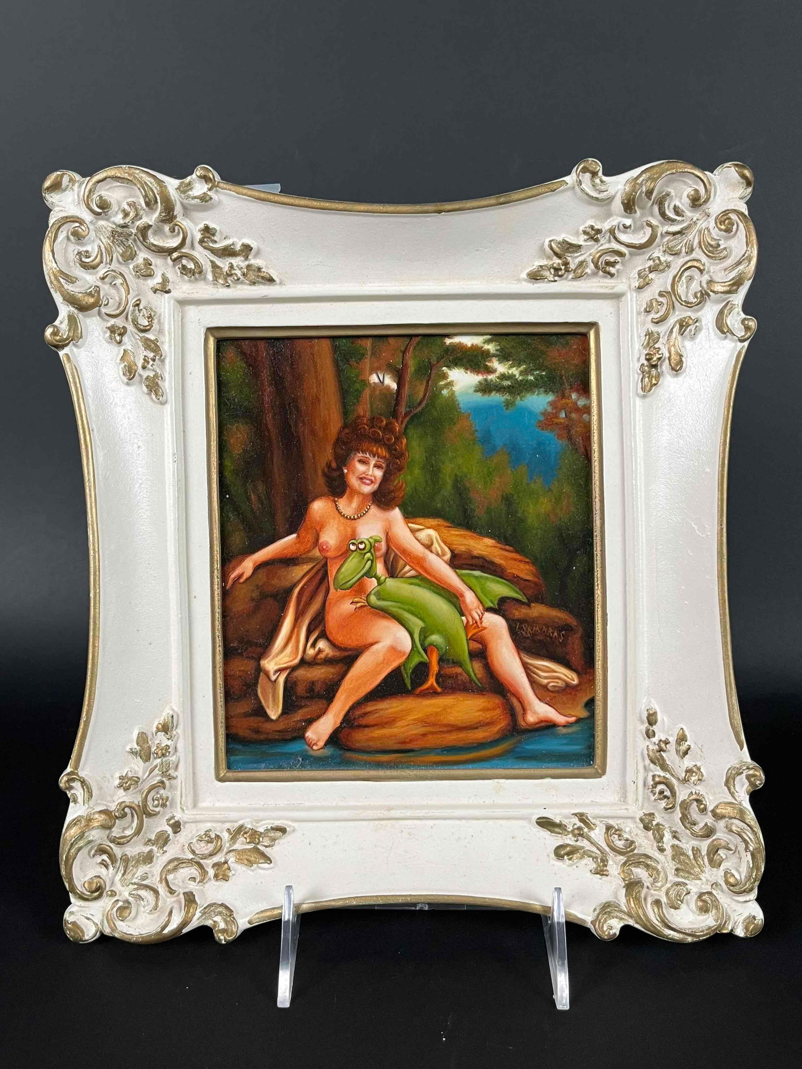 "Pterri and Miss Yvonne " (Isabel Samara Painting) (1 of 6)