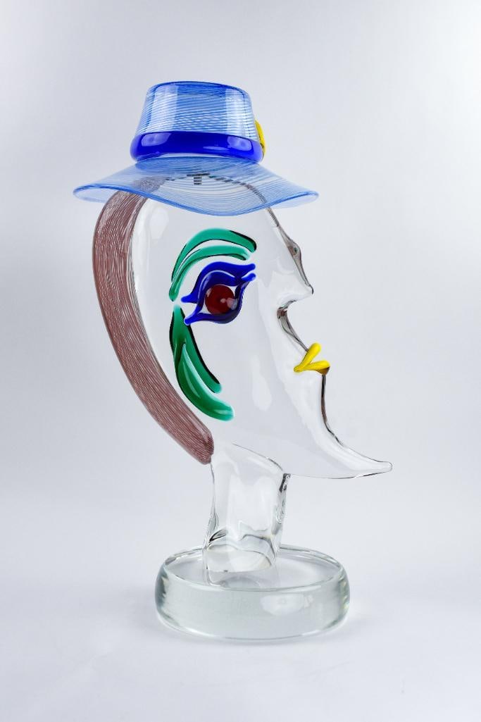 Large Giuliano Tosi Murano Face Sculpture (1 of 12)