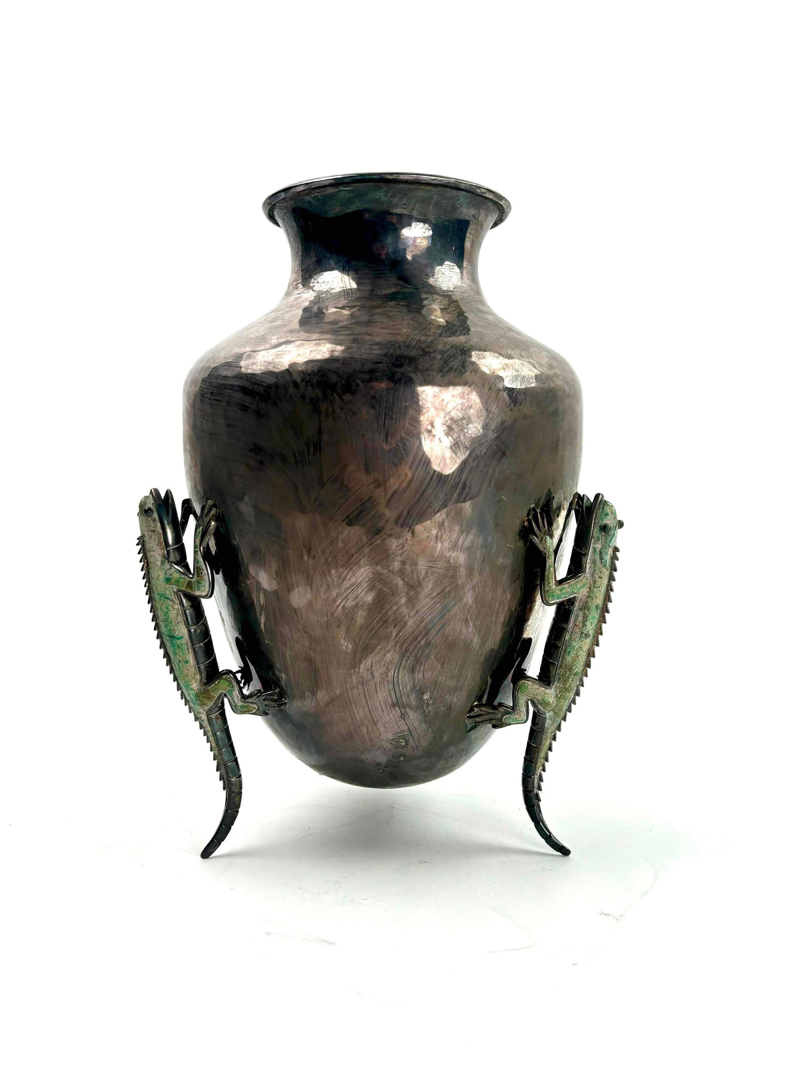 Emilia Castillo Mexican Silver Lizard Footed Vase (1 of 11)