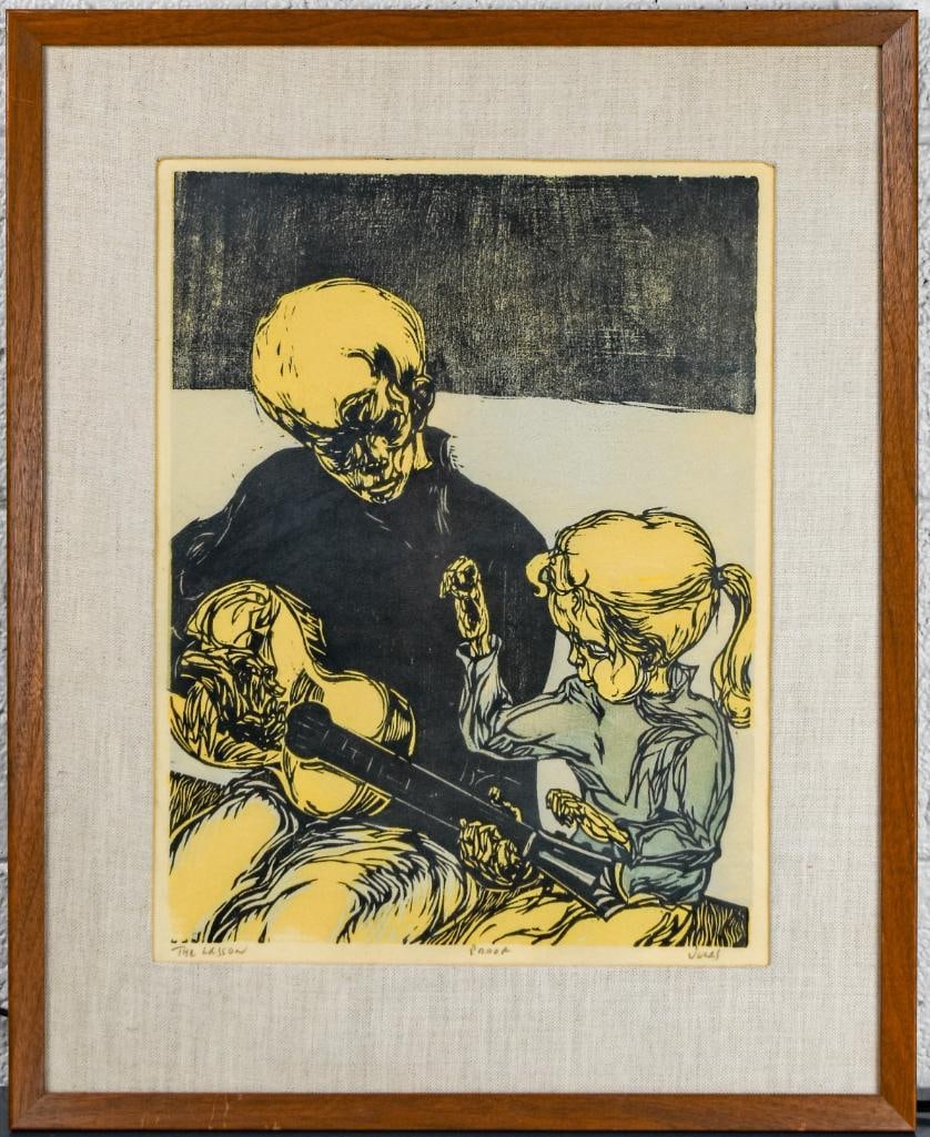 "The Lesson" Marvin Jules Woodcut (1 of 9)