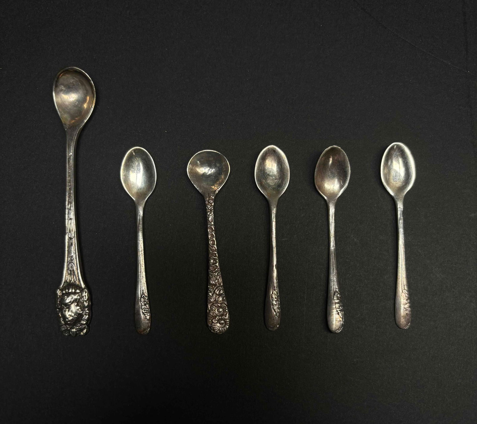 Antique Sterling Silver Salt Spoons (1 of 9)