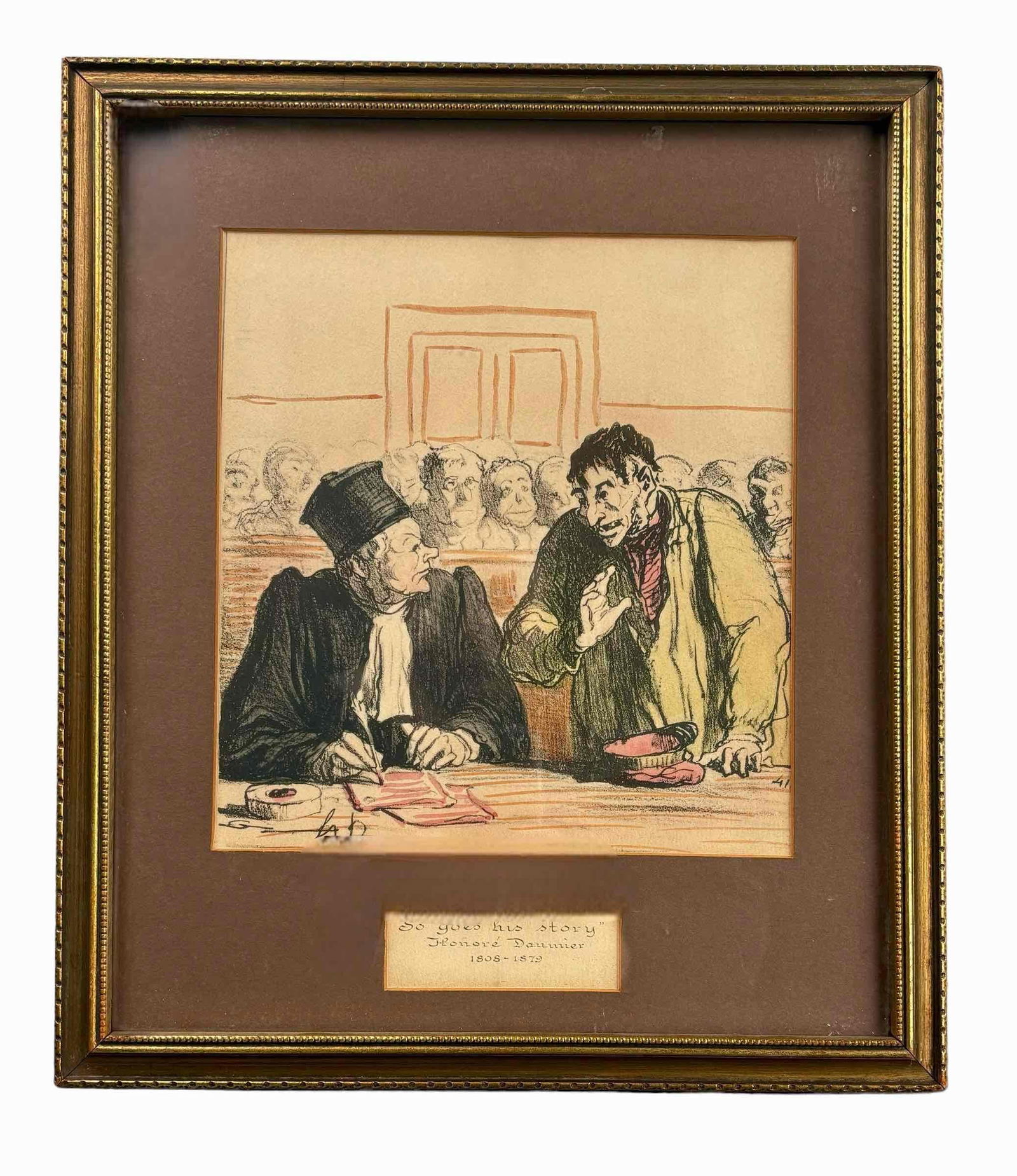 Honore Daumier Watercolor (French, 1808-1879) (1 of 7)