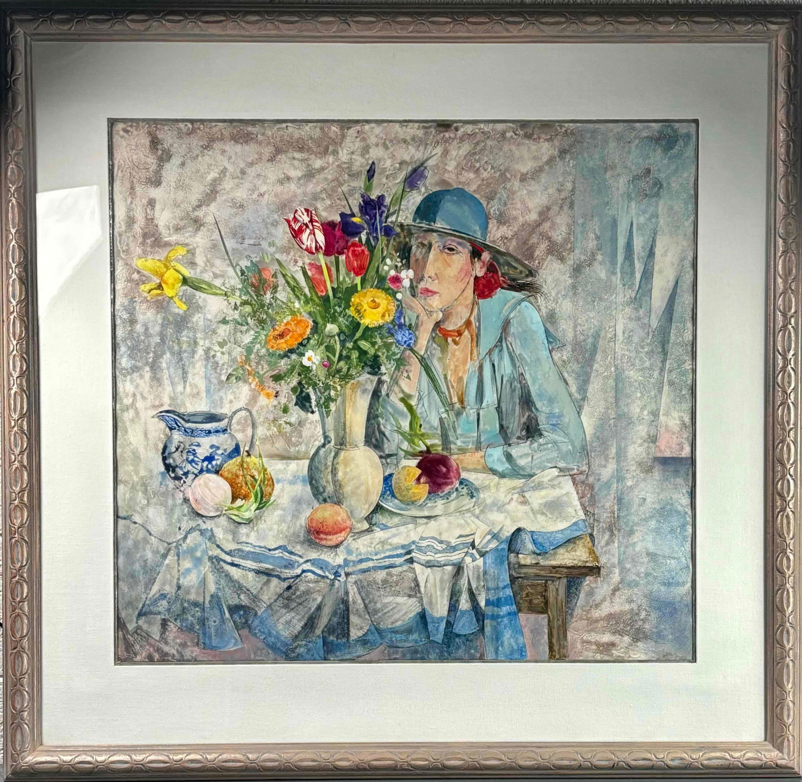 "Still Life With Figure" Watercolor by Richard E. Jerzy (American, 1977) (1 of 10)