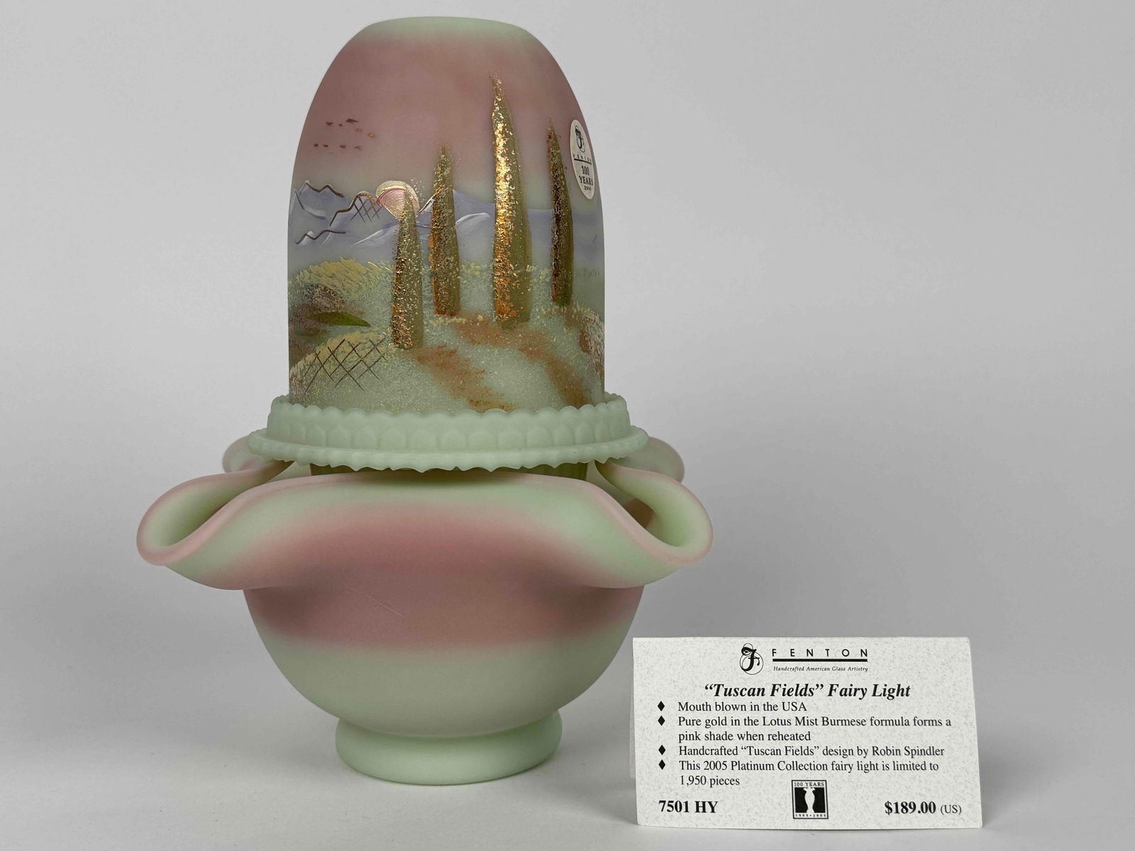 Fenton Glass "Tuscan Fields" Fairy Light ( 2005 ) (1 of 7)