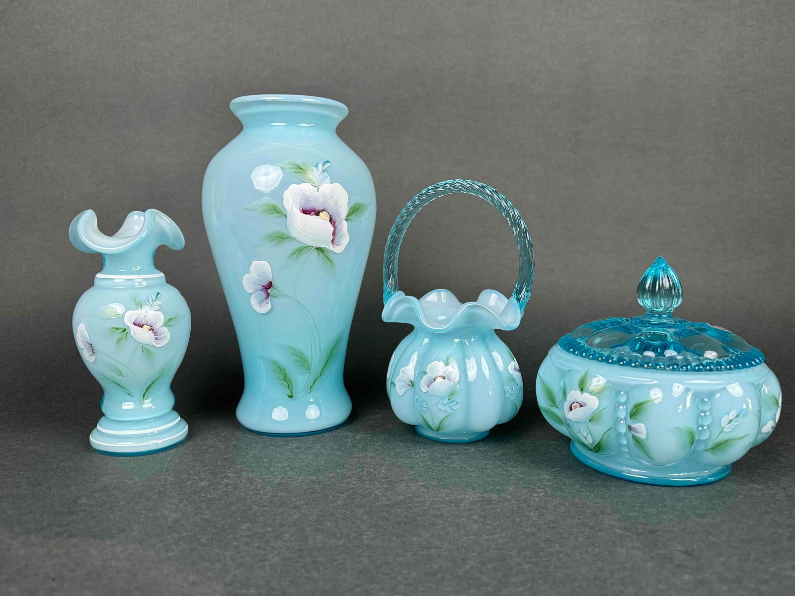 4 Fenton Glass " Victoria's Attic " Collection Pieces (1 of 13)