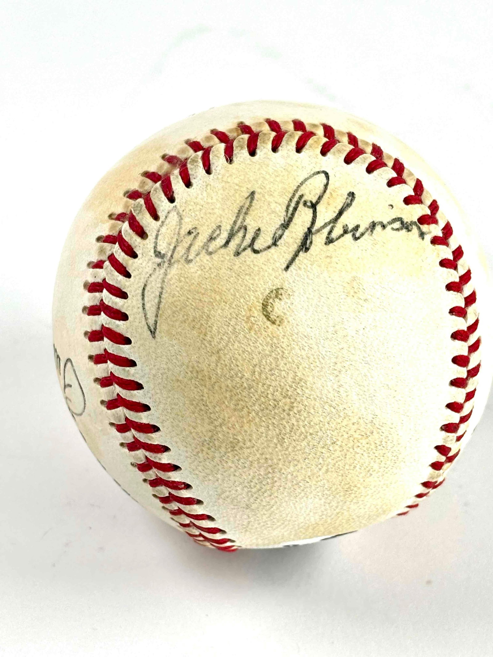 Hand Painted Jackie Robinson Signed Baseball (1 of 6)