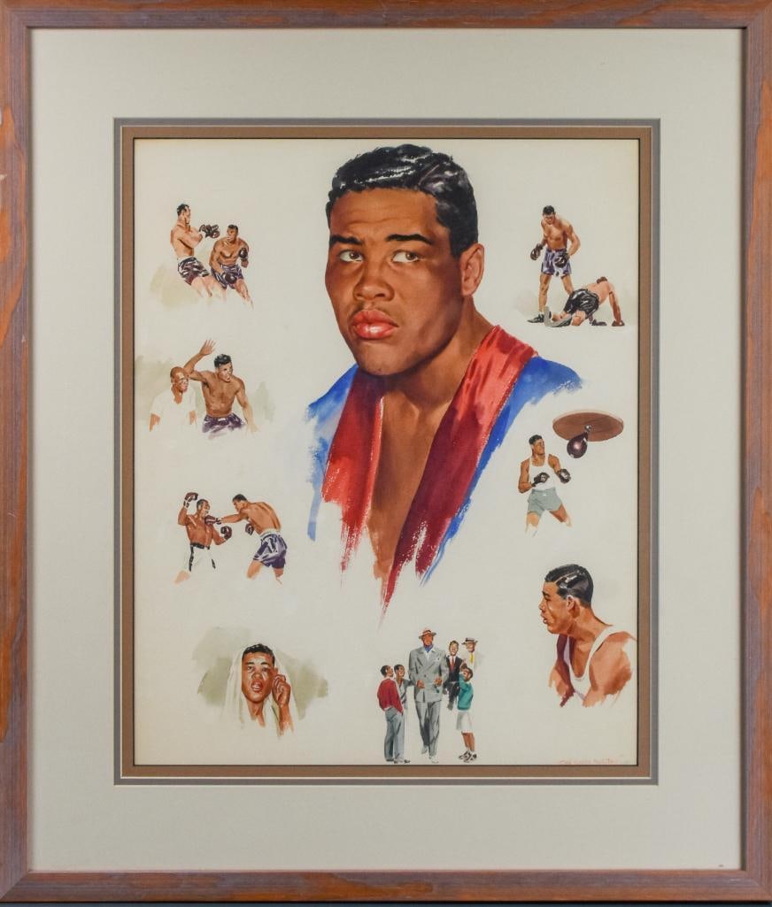 Joe Louis Original Watercolor by John Cullen Murphy (1 of 11)