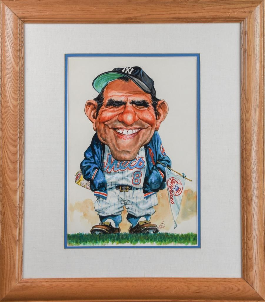 Yogi Berra Caricature Artwork by Bruce Stark (1 of 8)