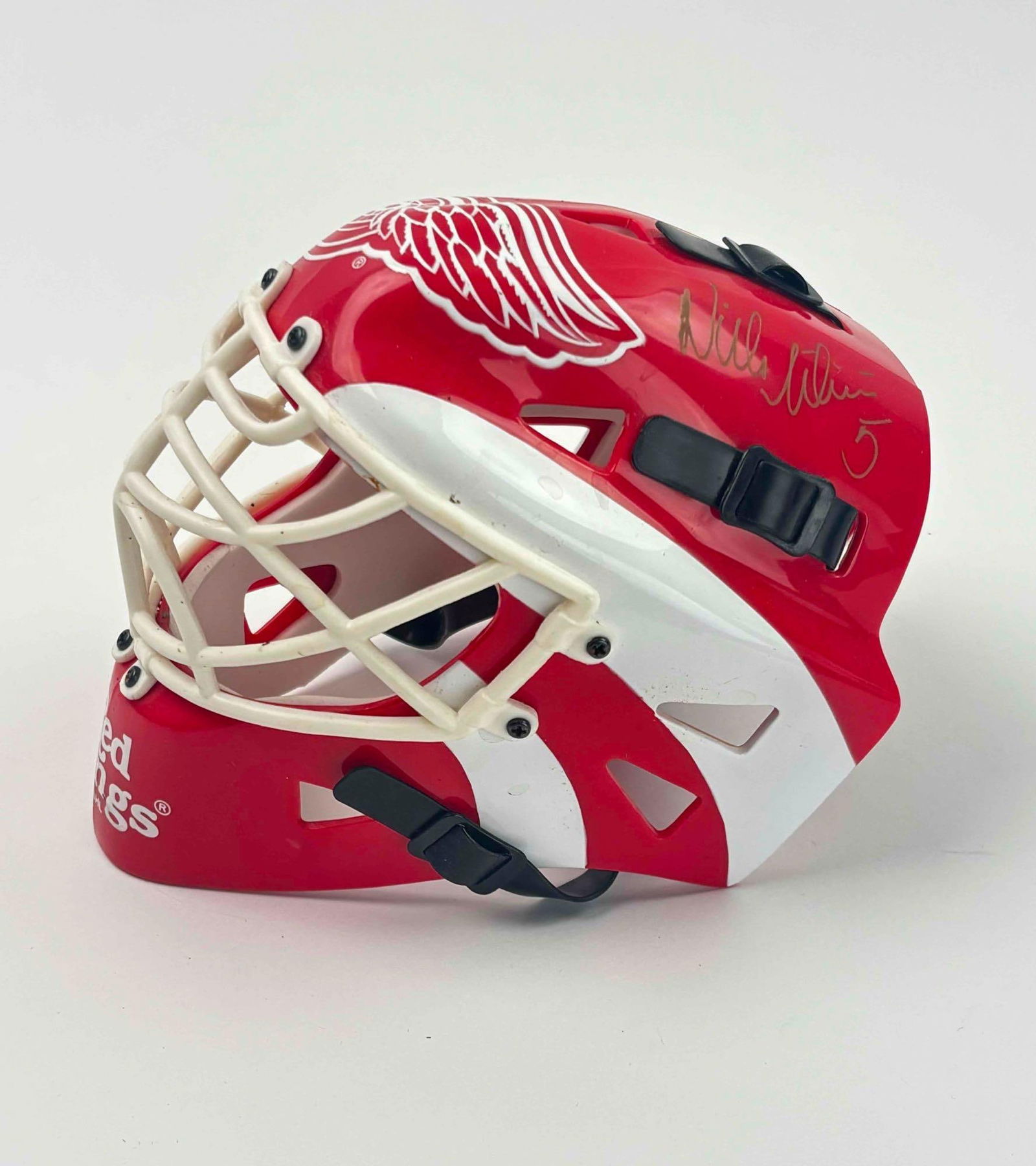 Mini Goalie Mask Signed by Nicklas Lindstrom in Original Box (Riddell) (1 of 10)