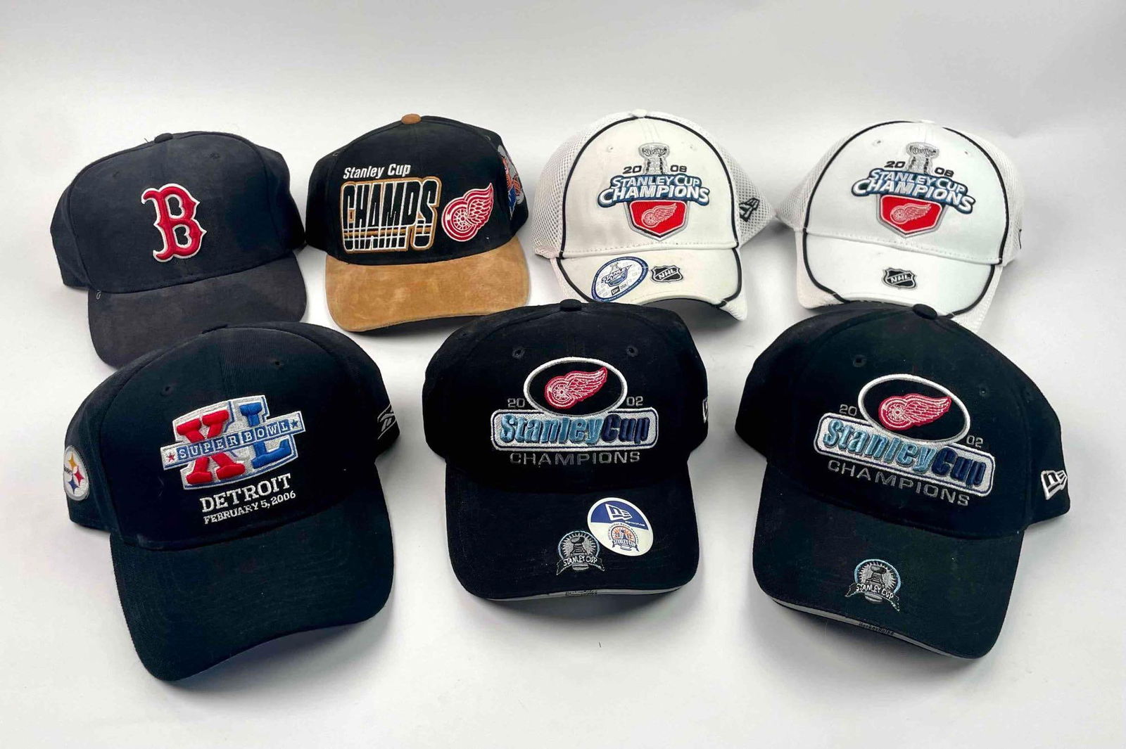 7 Baseball Caps (Stanley Cup, Red Sox, and Super Bowl XL) (1 of 4)