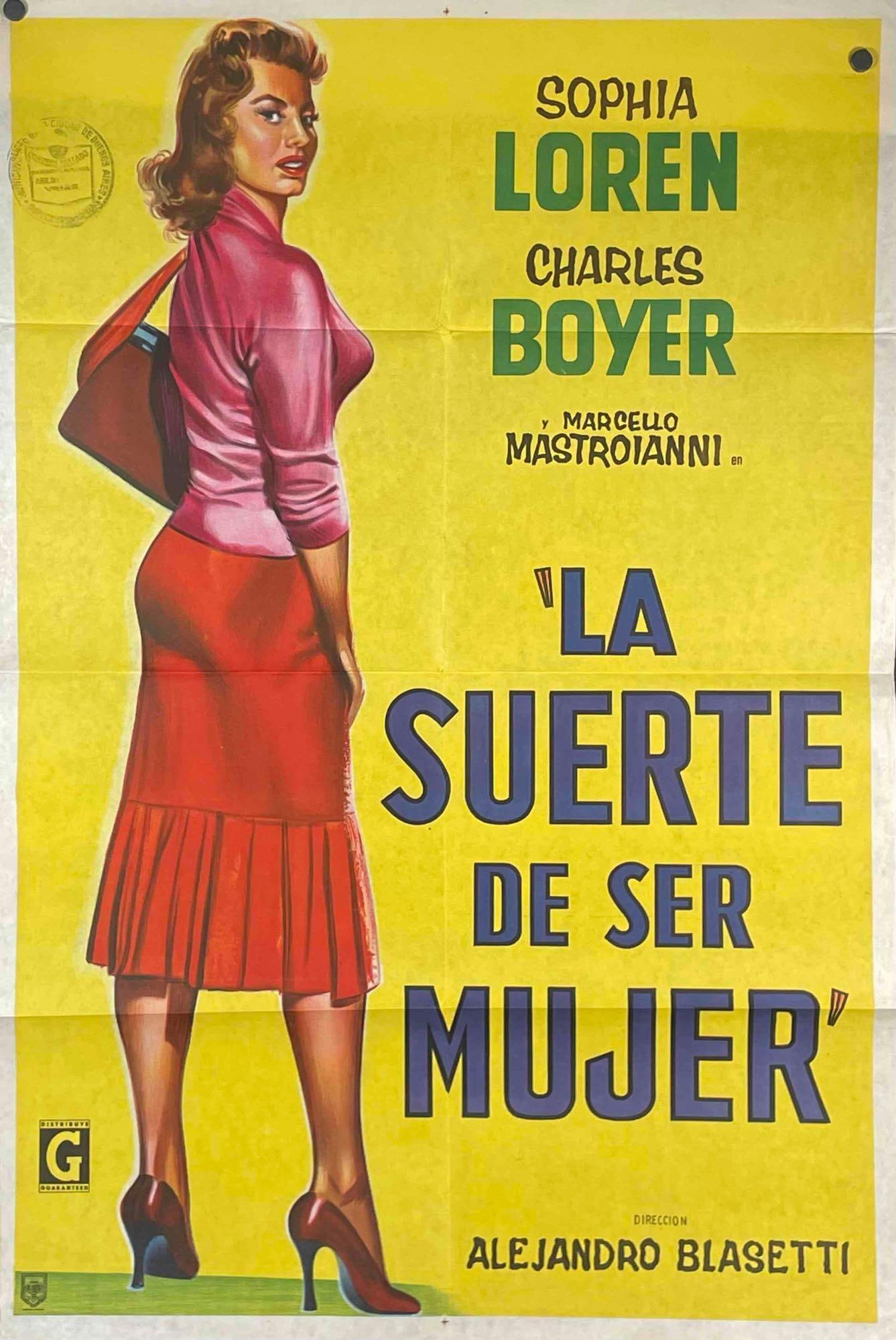Original "La Suerte De Ser Mujer" Spanish Movie Poster 1956 (1 of 12)