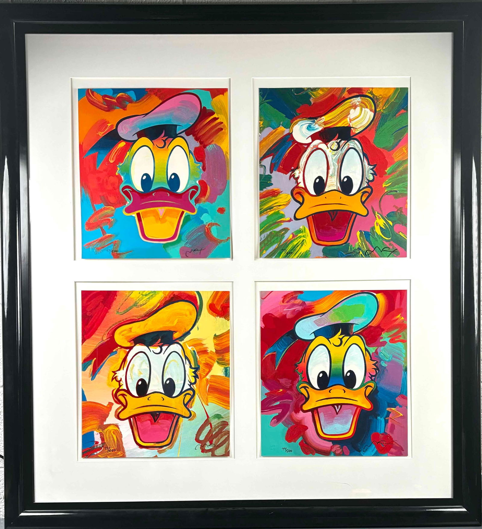 Four Peter Max Signed Donald Duck Serigraphs (1 of 12)