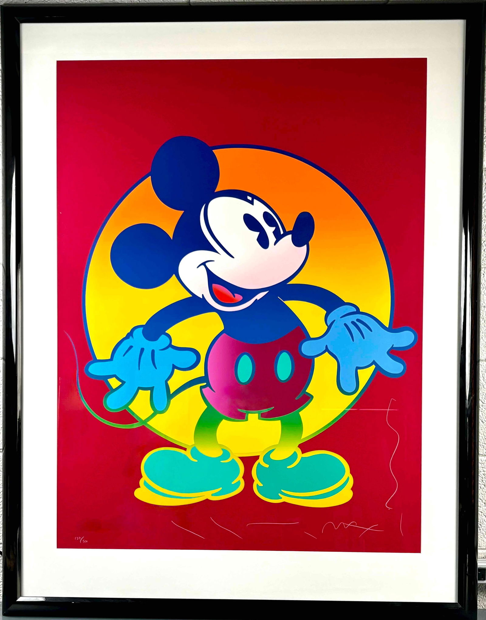 Signed Peter Max Mickey Mouse Serigraph (1 of 8)