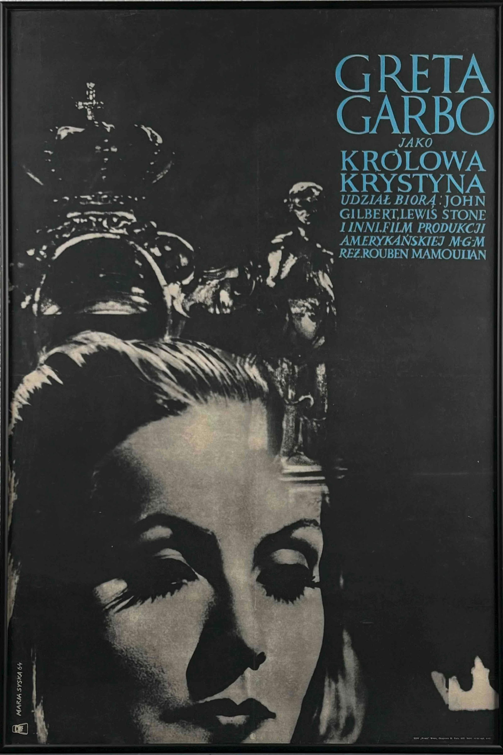 Original "Krolowa Krystyna" Re-Release Movie Poster 1963 (1 of 7)