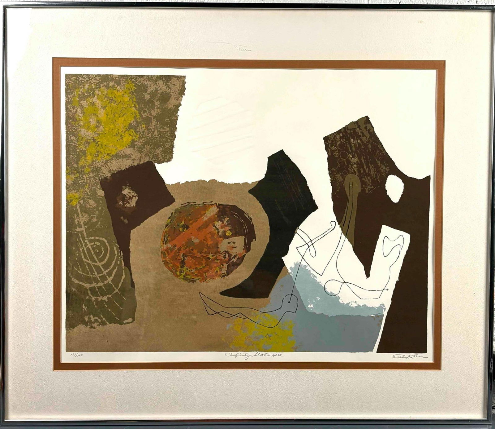Earl Klein (American. 1915 -1993) Lithograph "Infinity Starts Here" (1 of 11)