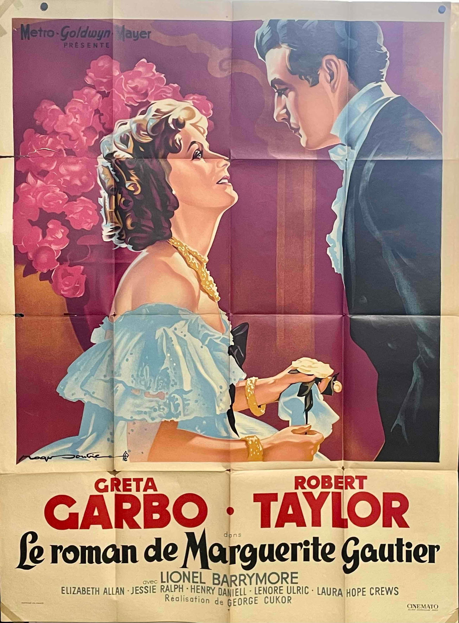 Original "Camille" 1936 Re-Release French Movie Poster (1954) (1 of 12)