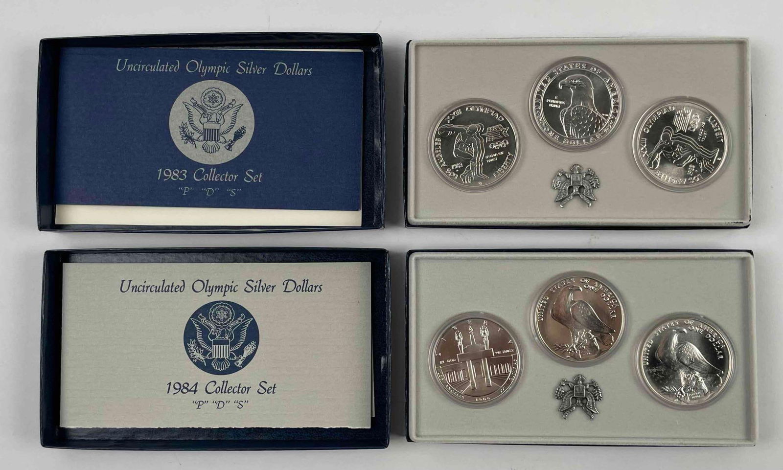 Two Sets of Uncirculated Olympic Silver Dollars (1983-84) (1 of 8)