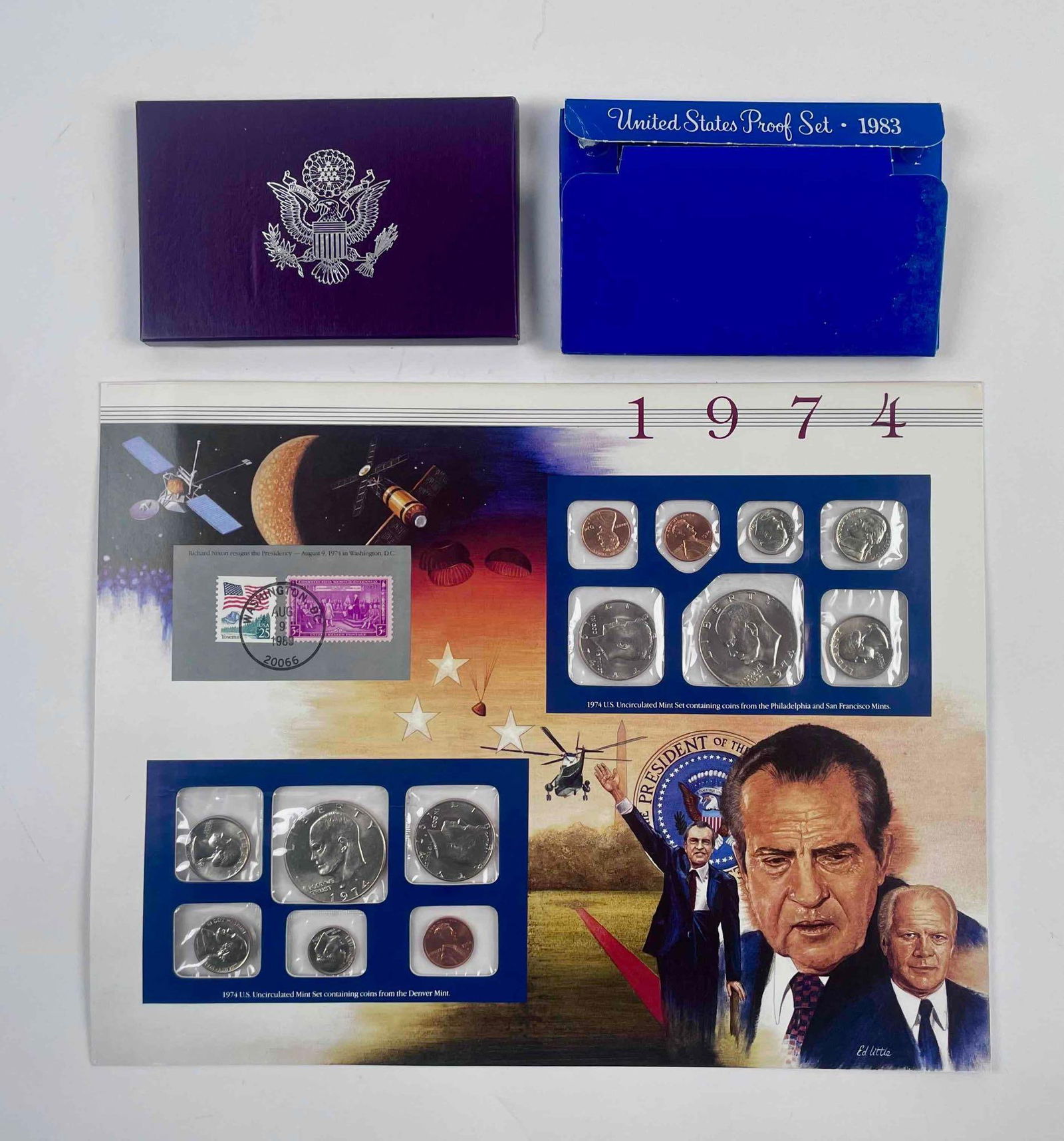 Assorted Uncirculated Coins and US Proof Sets (1974, 1983-84) (1 of 12)