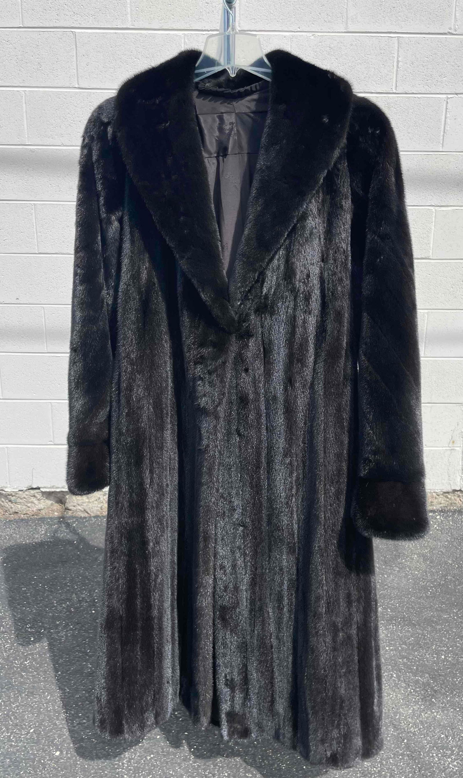 Black Diamond Mink Fur Floor Length Coat (1 of 11)