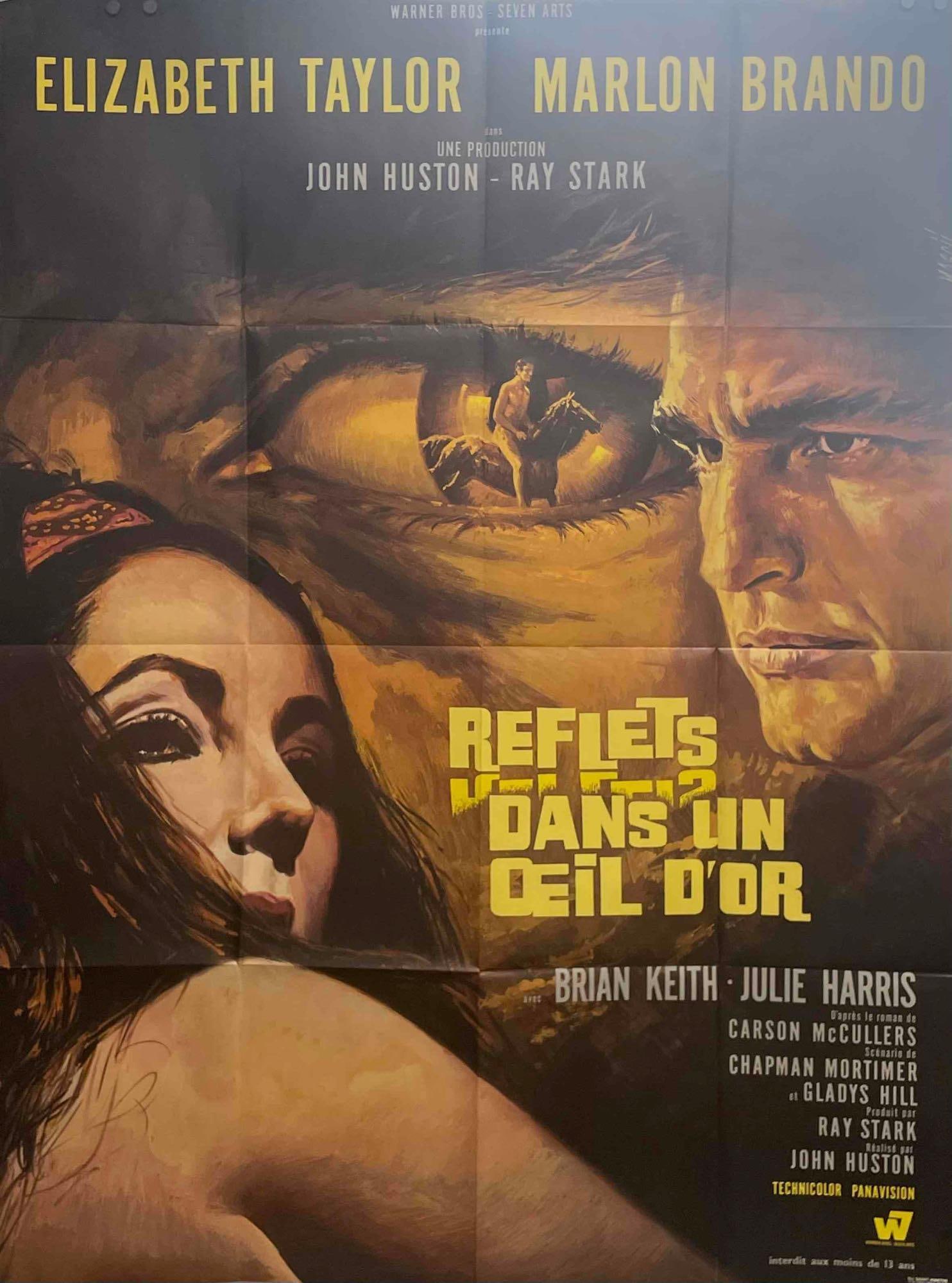 Original "Reflections in a Golden Eye" French Movie Poster (1967) (1 of 10)