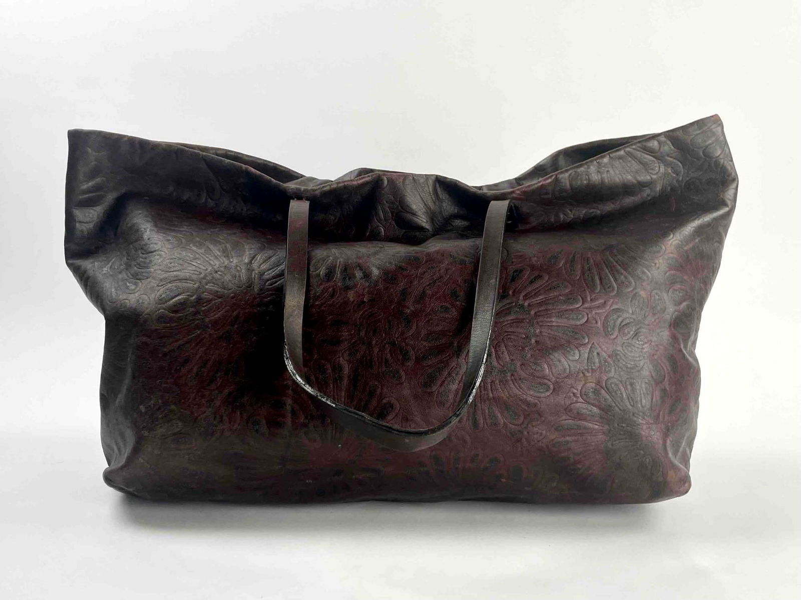 Brown Tooled Leather FENDI Handbag (1 of 12)